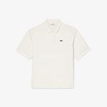 Kadın Oversize Fit Beyaz Polo