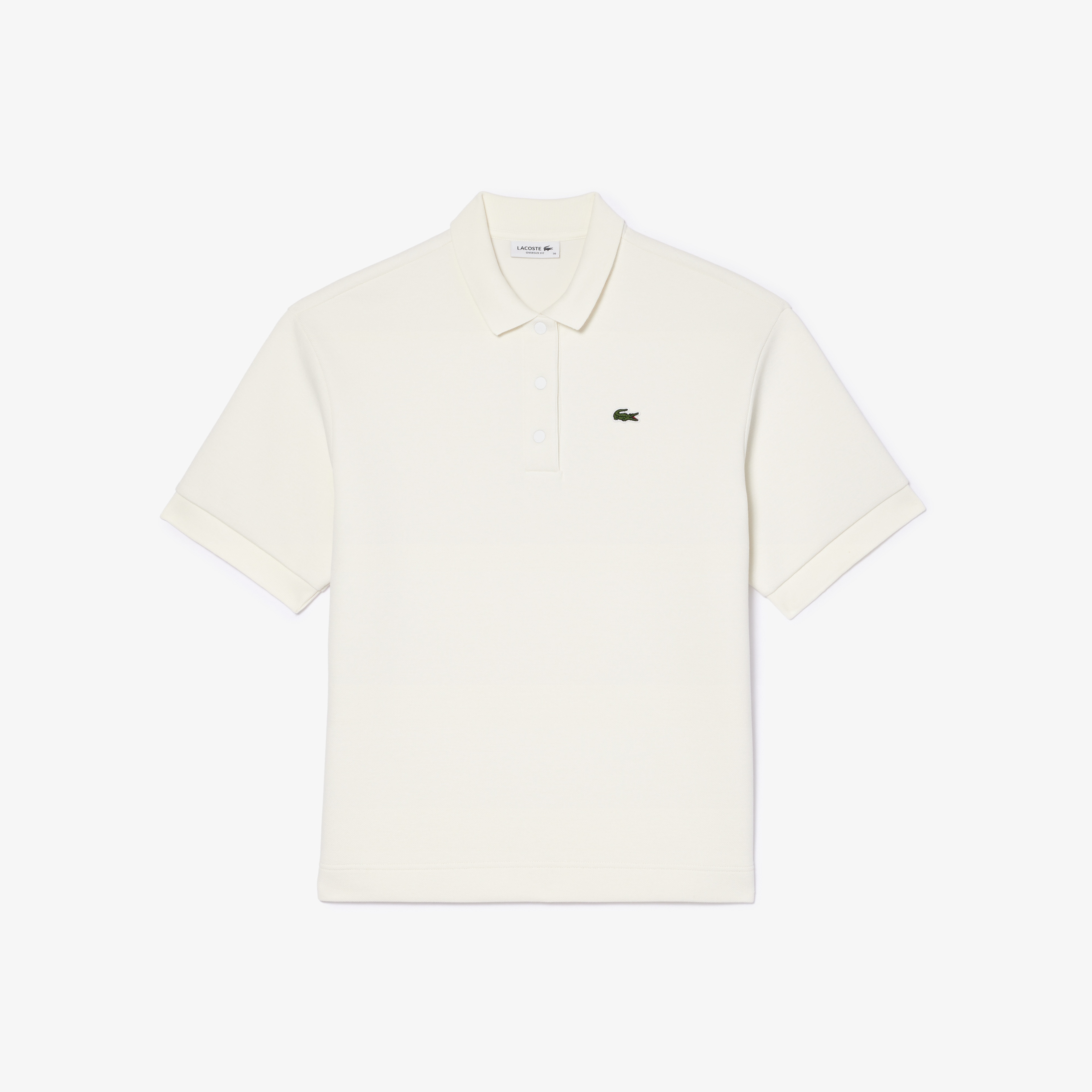 Kadın Oversize Fit Beyaz Polo