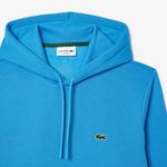 Erkek Classic Fit Kapüşonlu Mavi Sweatshirt