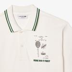Lacoste L.12.12 Erkek Classic Fit Baskılı Bej Polo
