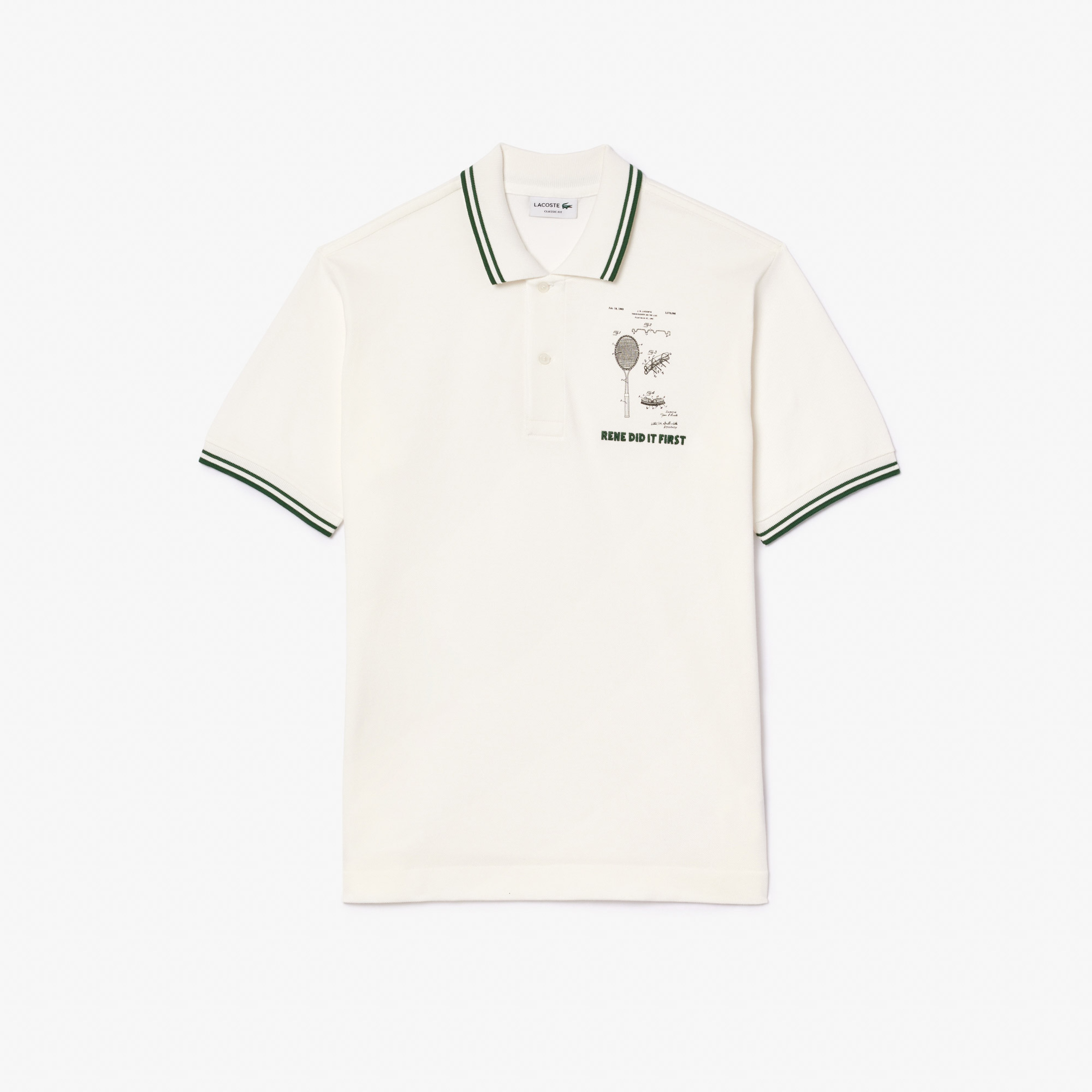 Lacoste L.12.12 Erkek Classic Fit Baskılı Bej Polo