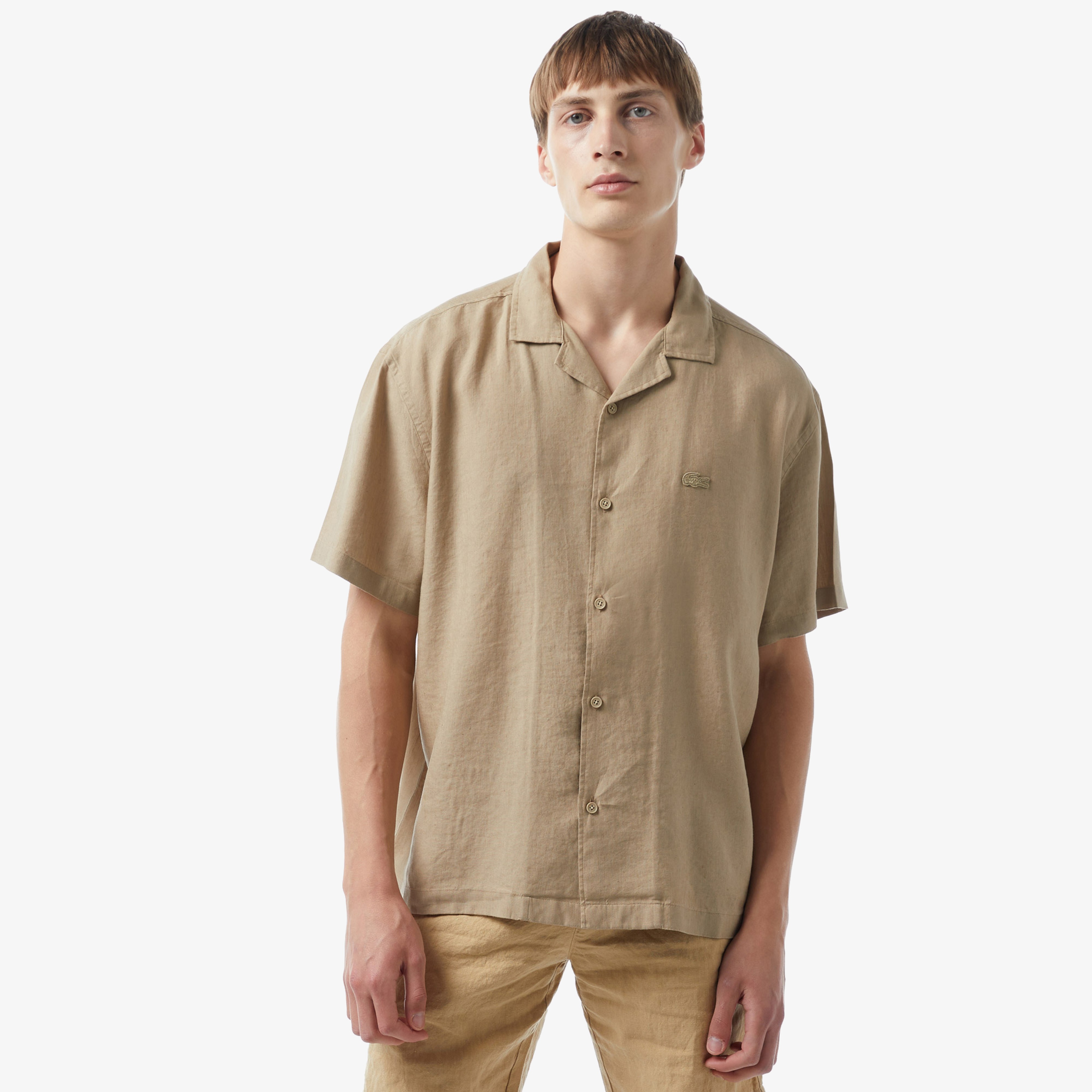 Erkek Relaxed Fit Bej Gömlek