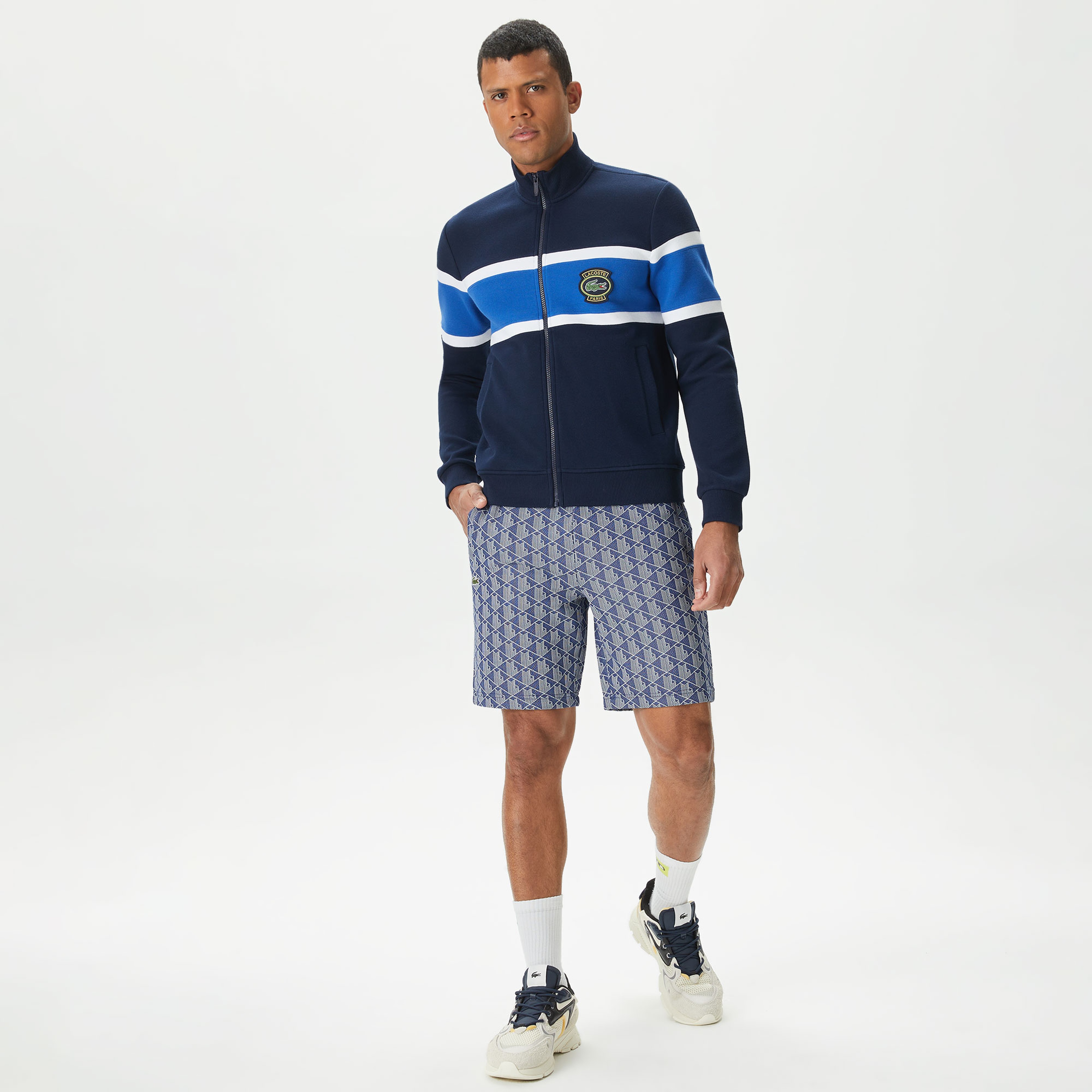 Lacoste Monogram Erkek Mavi Şort