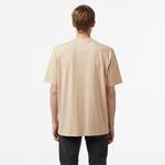 Erkek Loose Fit Bisiklet Yaka Bej T-Shirt