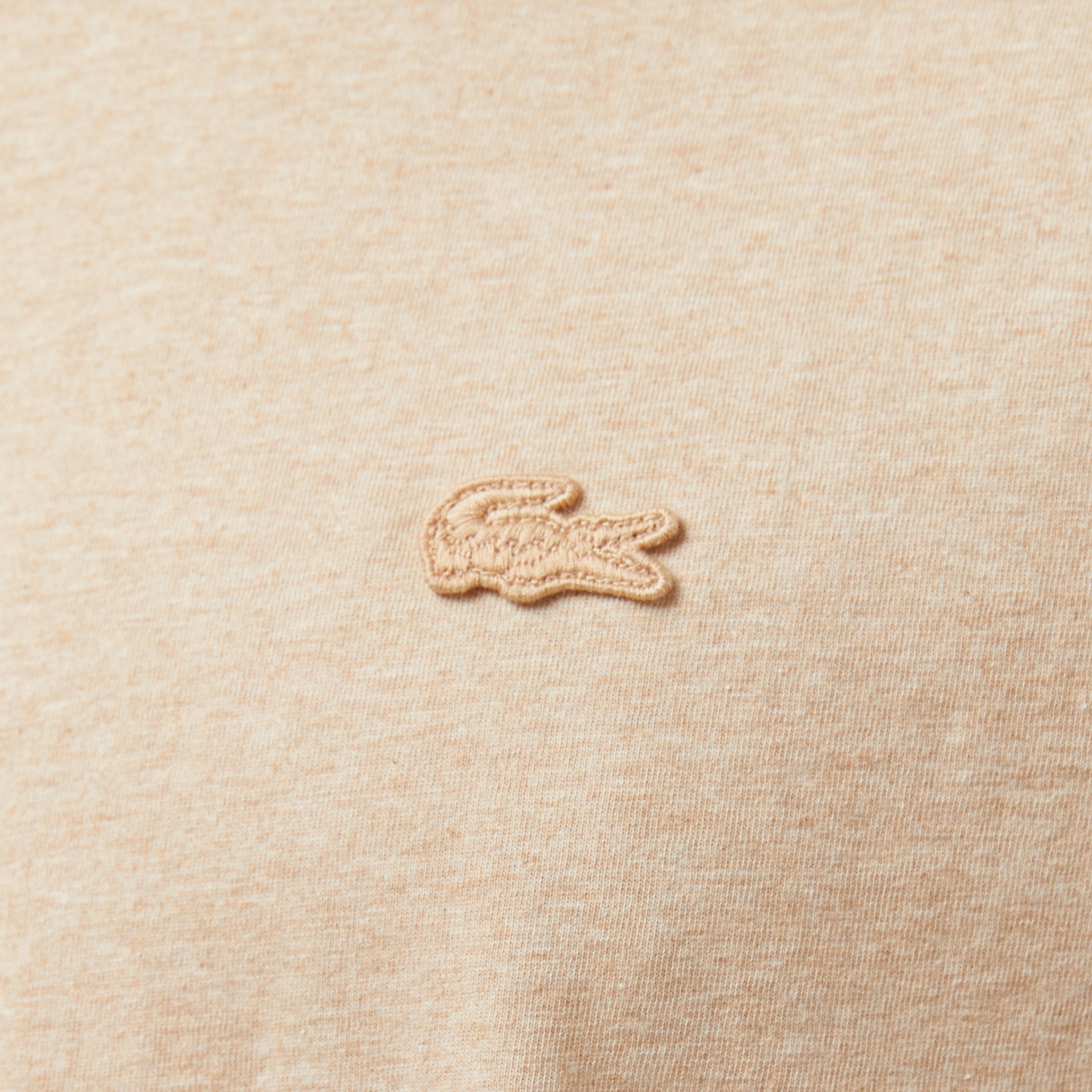 Erkek Loose Fit Bisiklet Yaka Bej T-Shirt