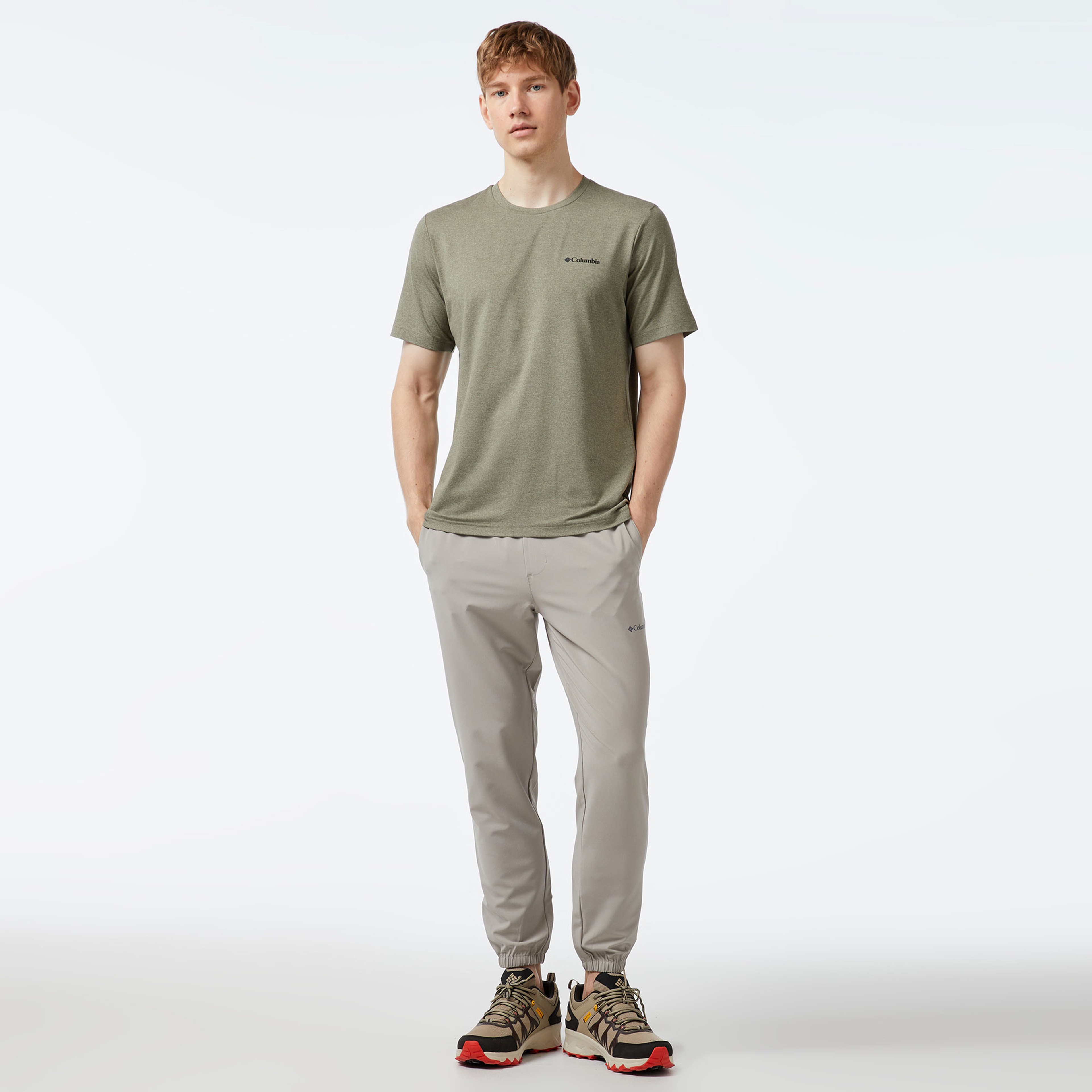 Columbia Tech Trail Crew Neck Erkek Yeşil T-Shirt