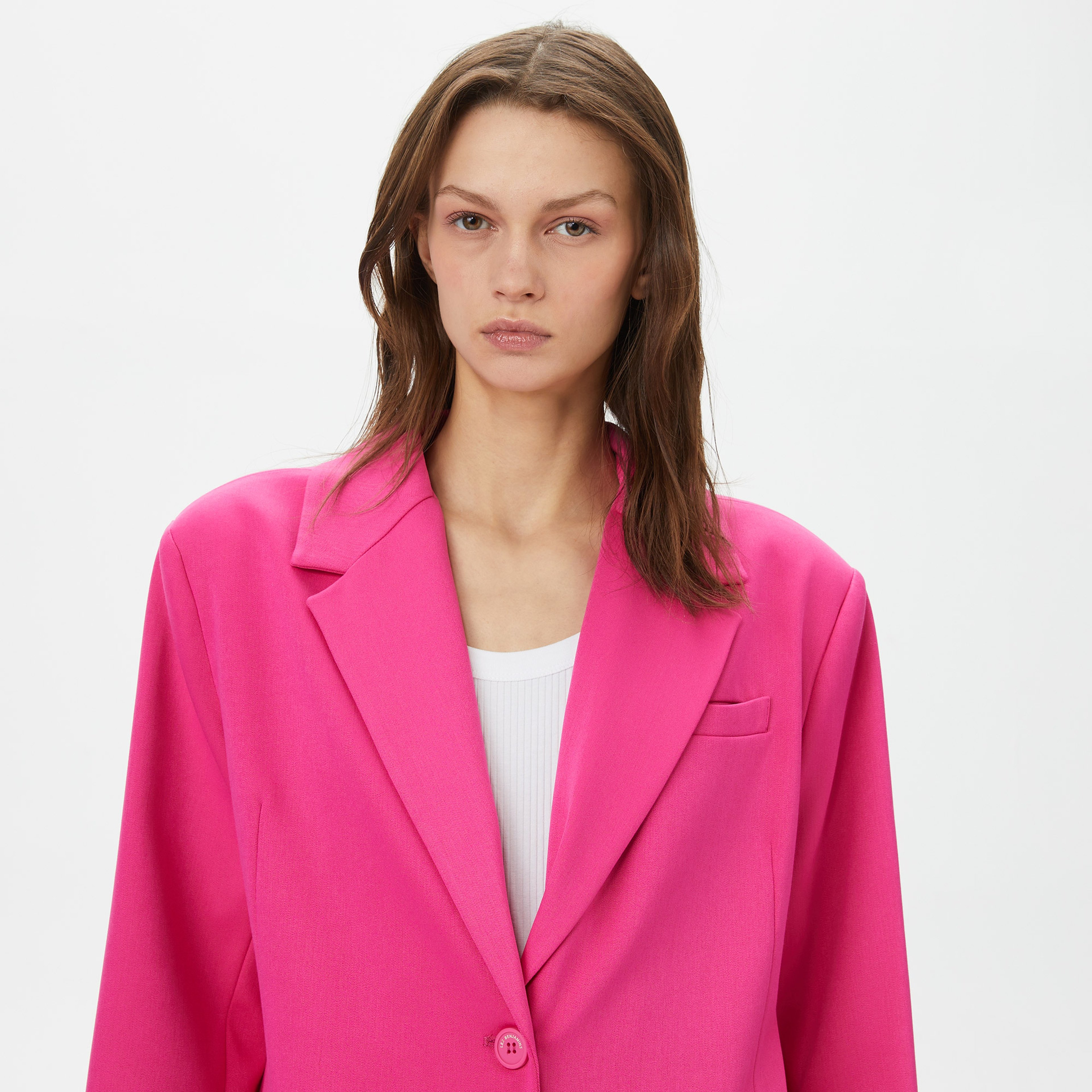 Les Benjamins Essential Kadın Pembe Blazer Ceket