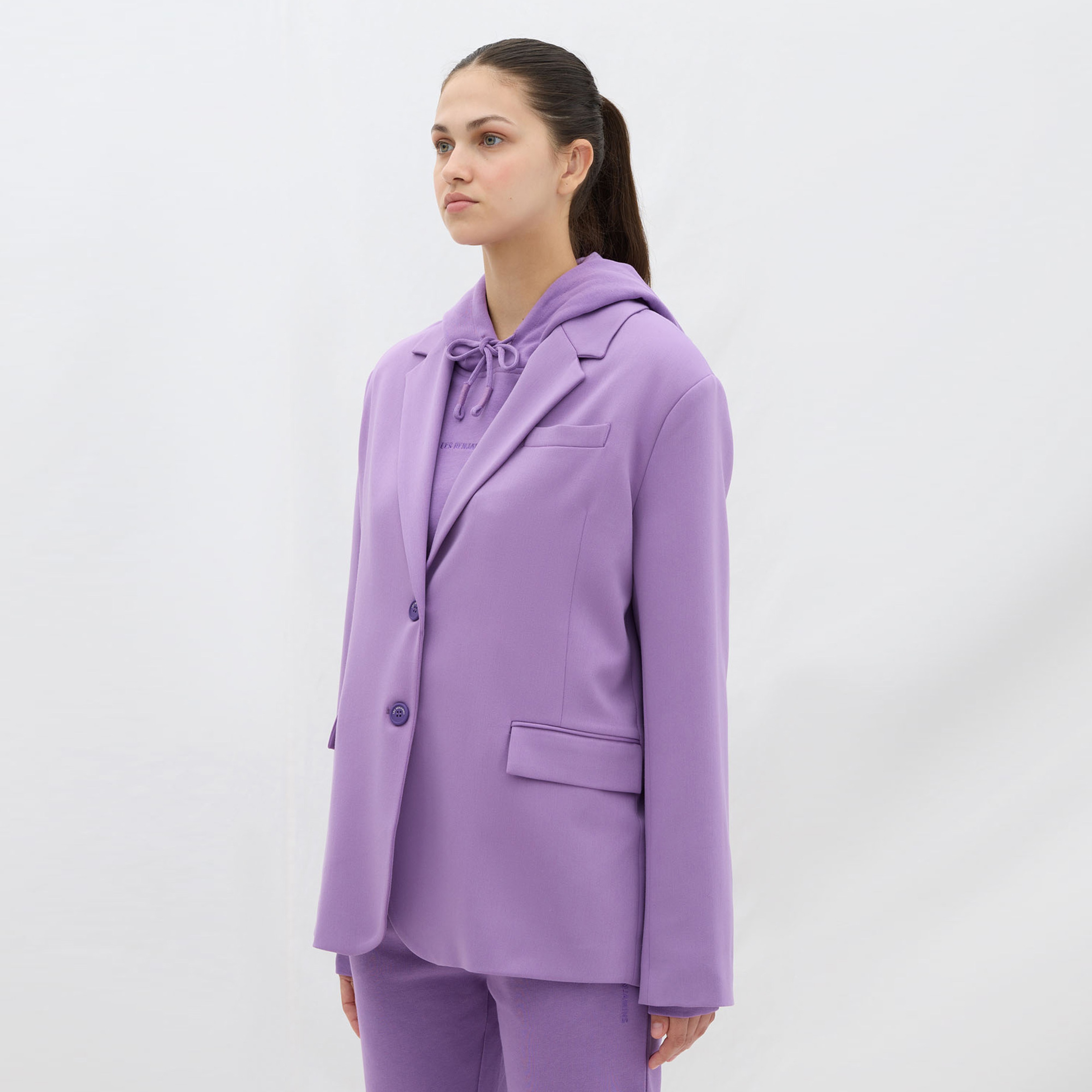 Les Benjamins Essential Kadın Mor Blazer Ceket