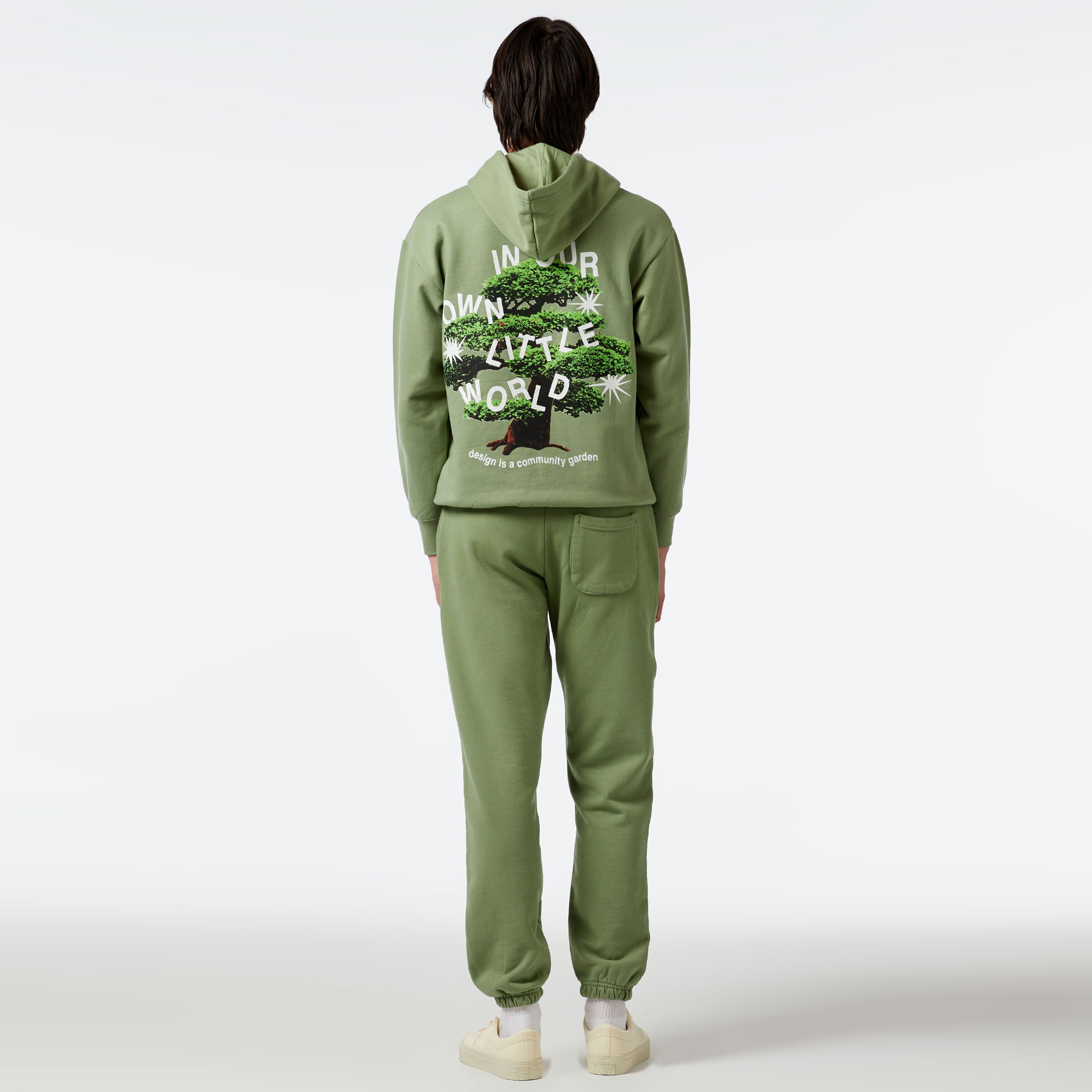 Market Vintage Wash Arc Erkek Yeşil Eşofman Altı