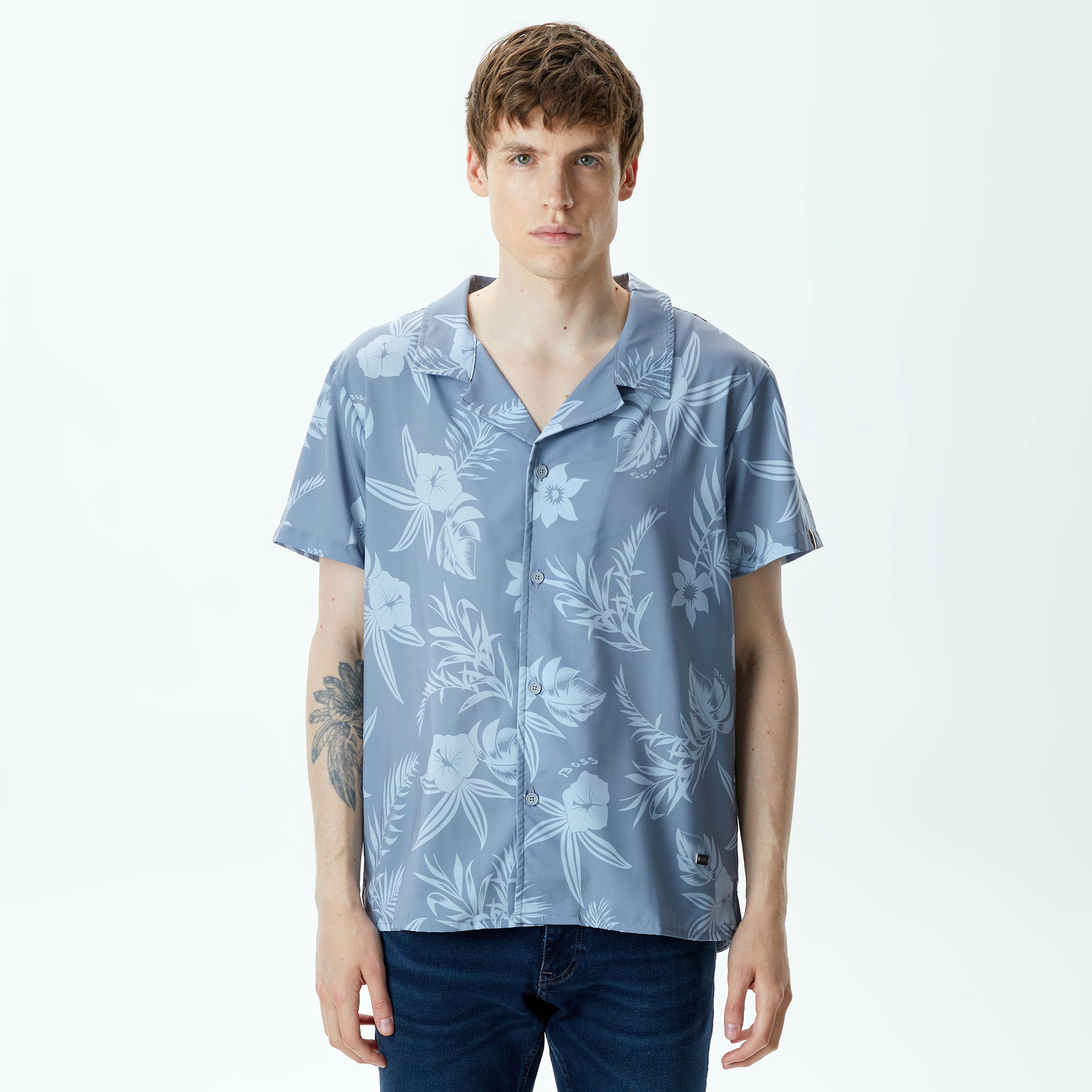 Boss Reev Erkek Mavi Gömlek