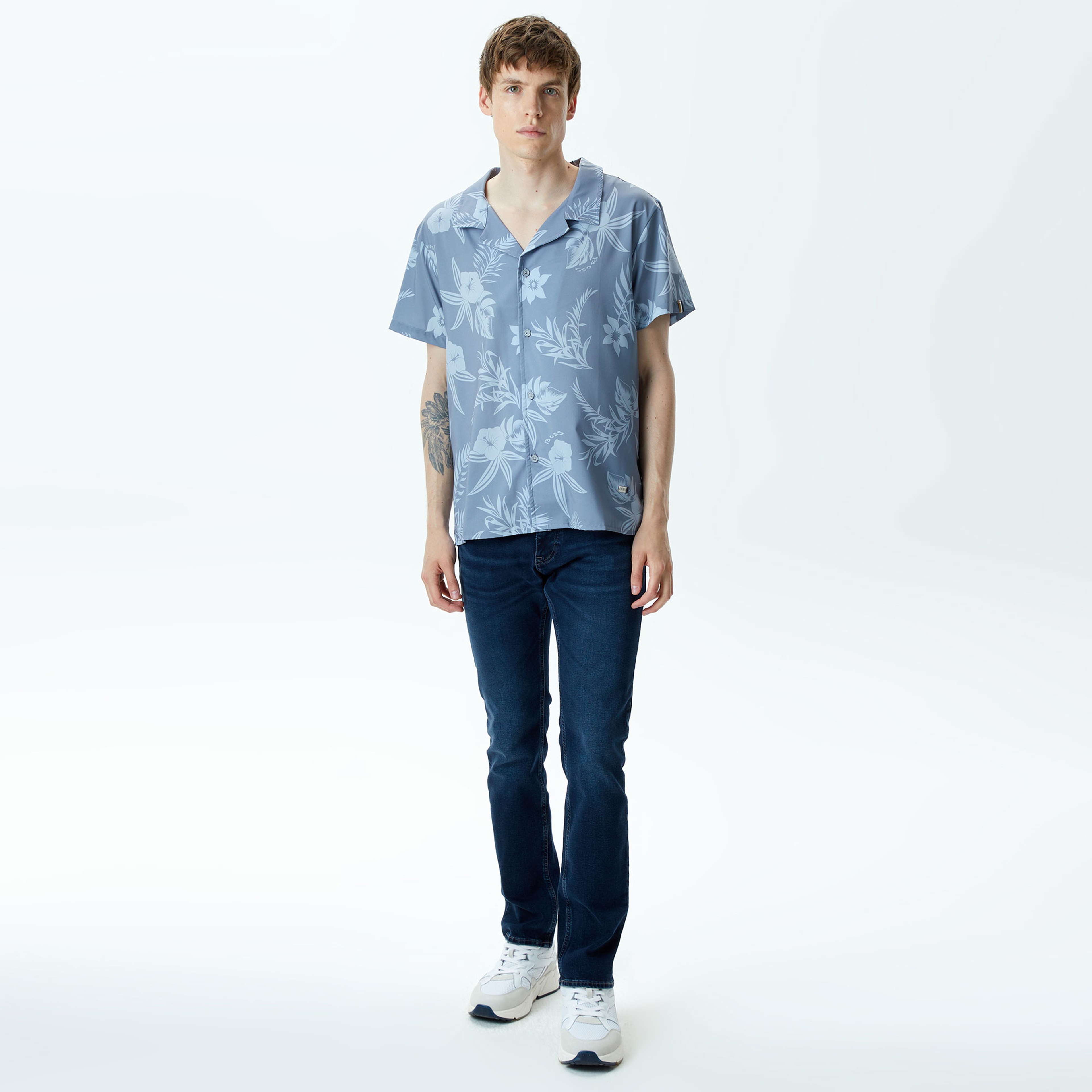 Boss Reev Erkek Mavi Gömlek