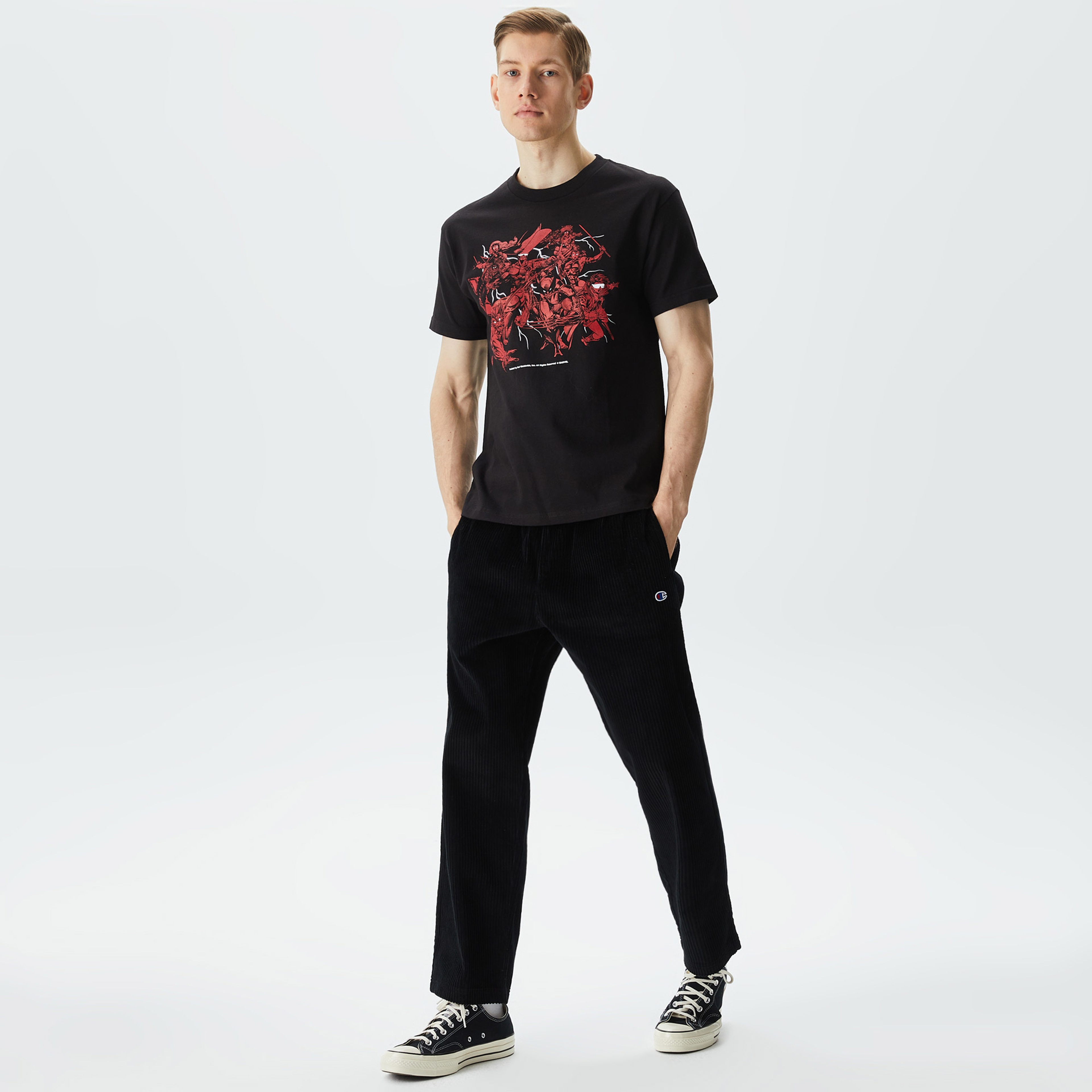 HUF Mutant Mayhem Erkek Siyah T-Shirt