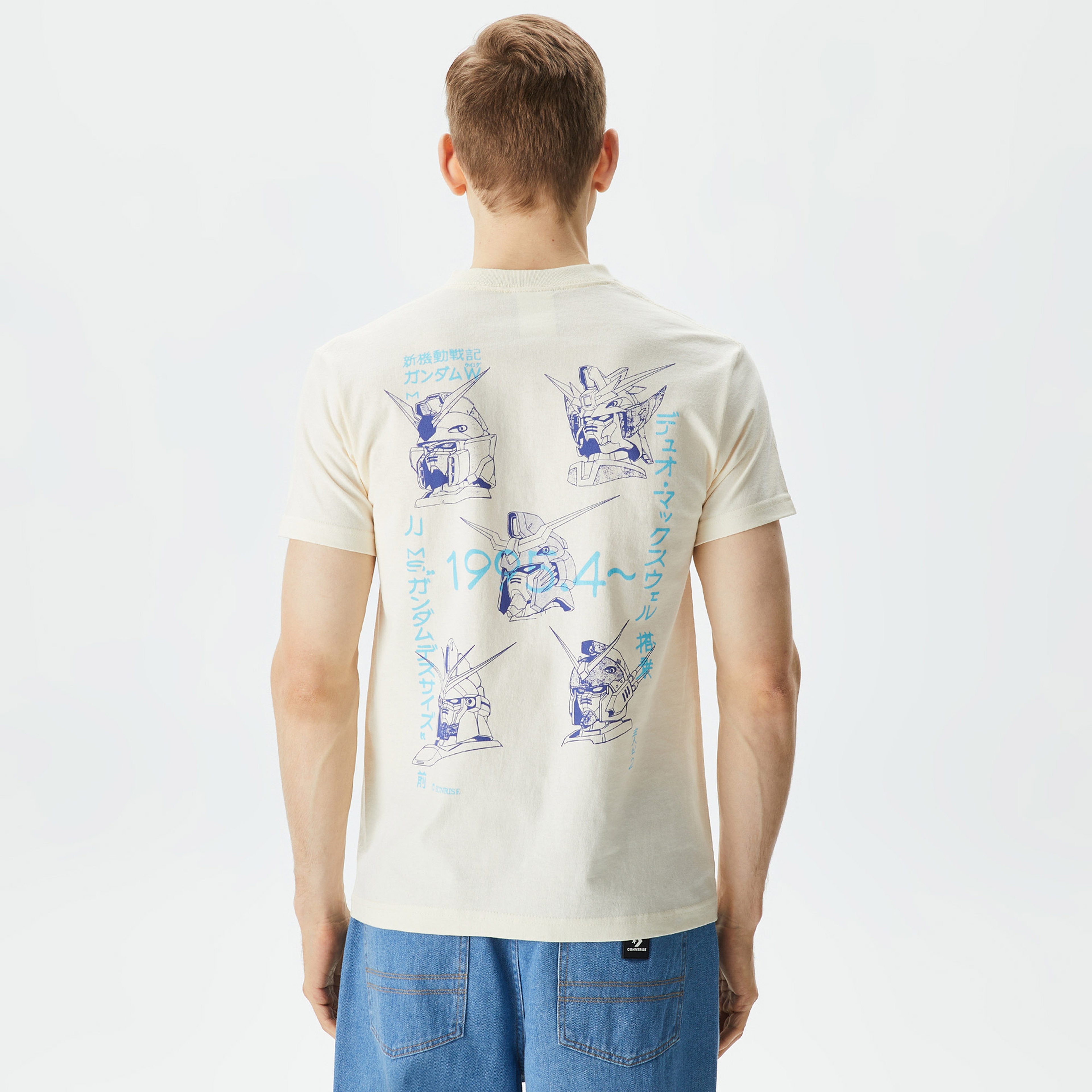 HUF Gundam Wing Heads Erkek Krem T-Shirt
