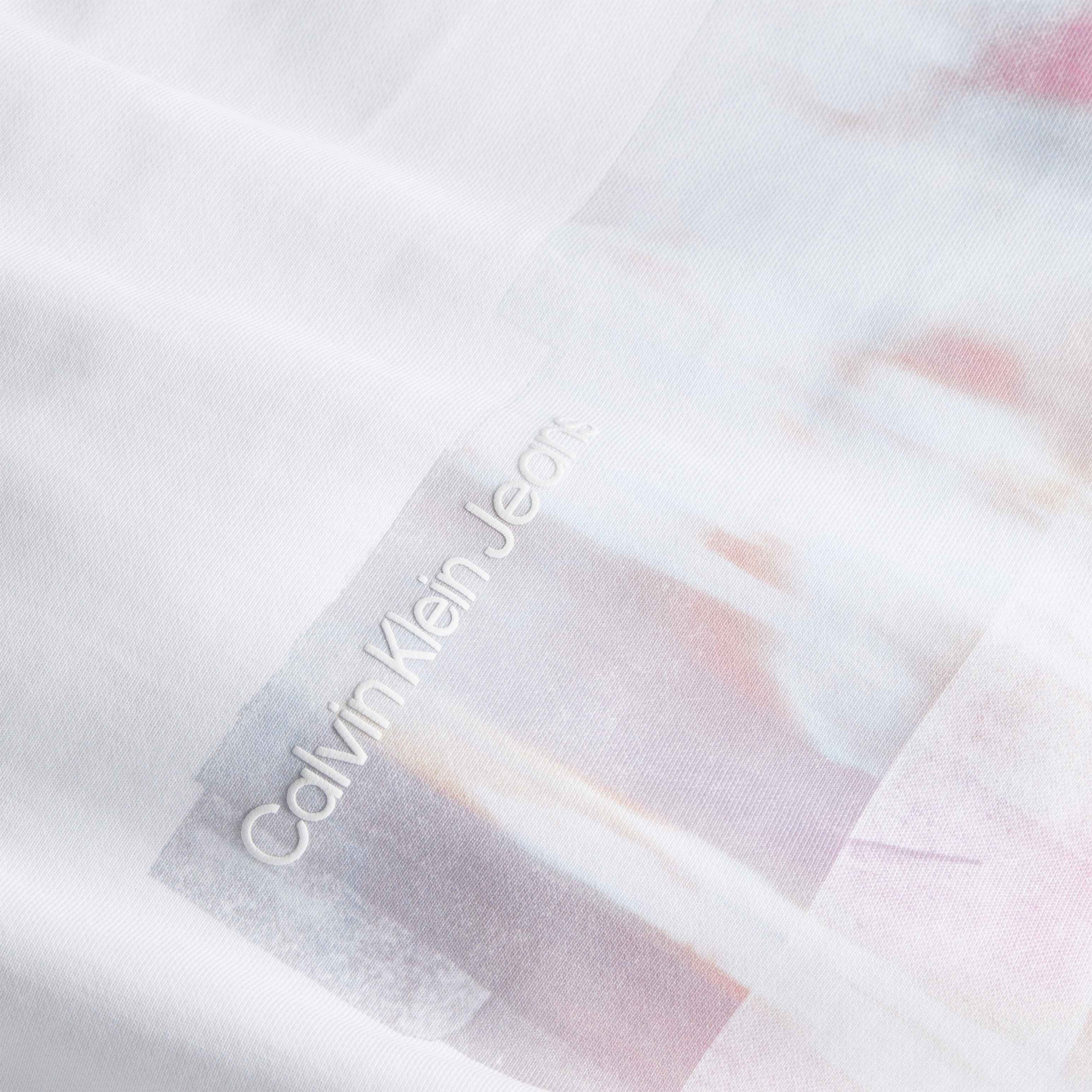 Calvin Klein Jeans Diffused Kadın Beyaz Sweatshirt