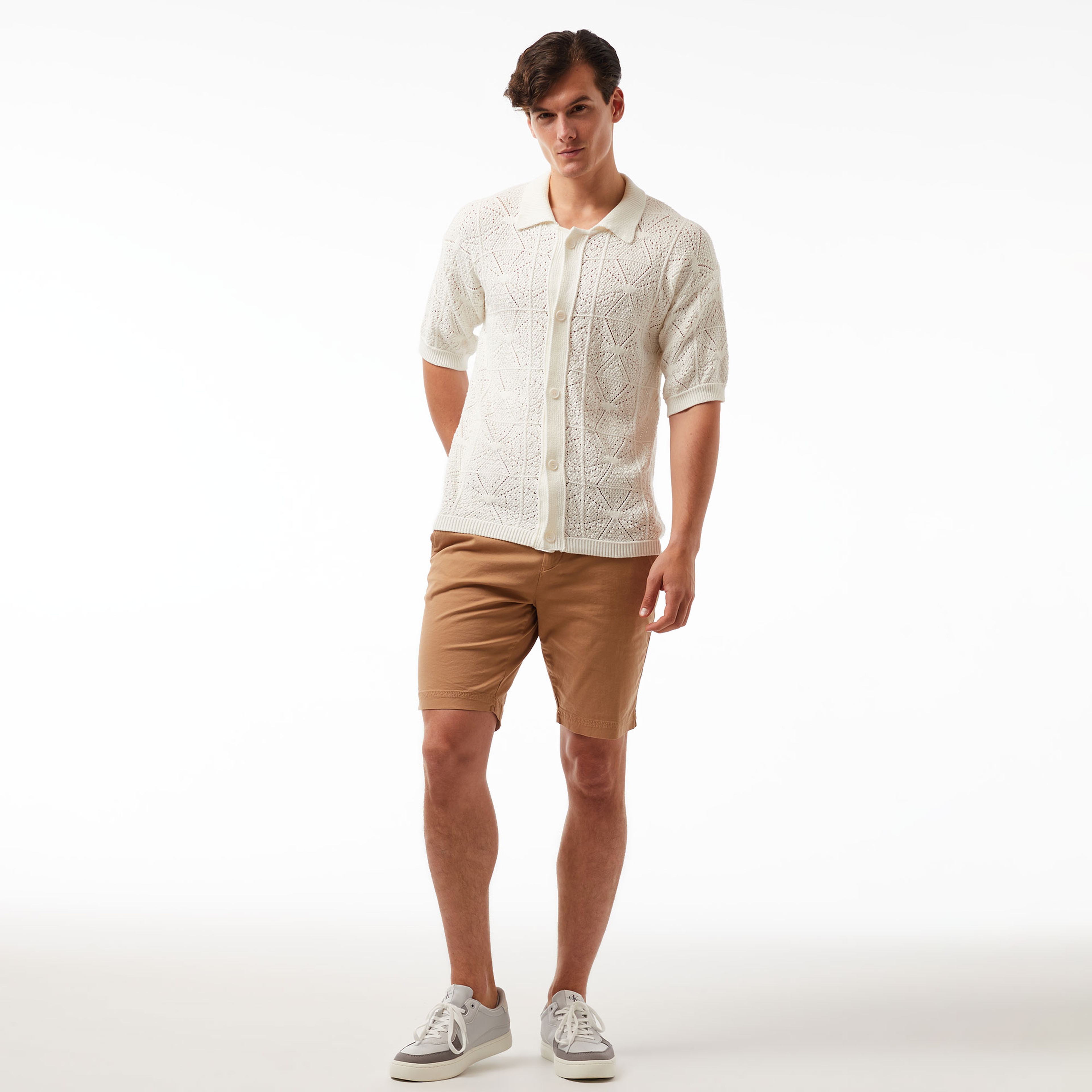 Hugo Sammp Erkek Krem Gömlek