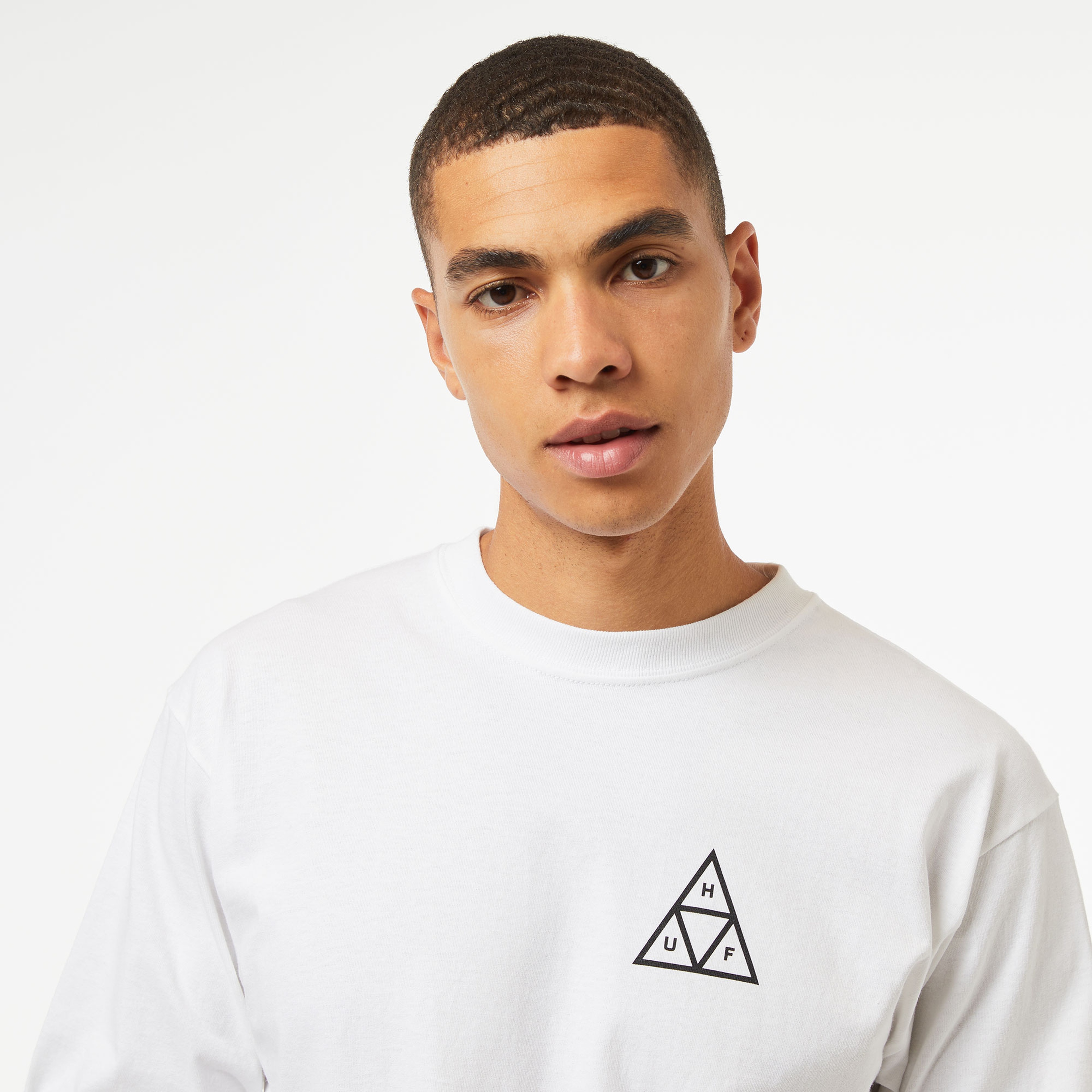 HUF Huf Set TT L/S Erkek Beyaz Sweatshirt