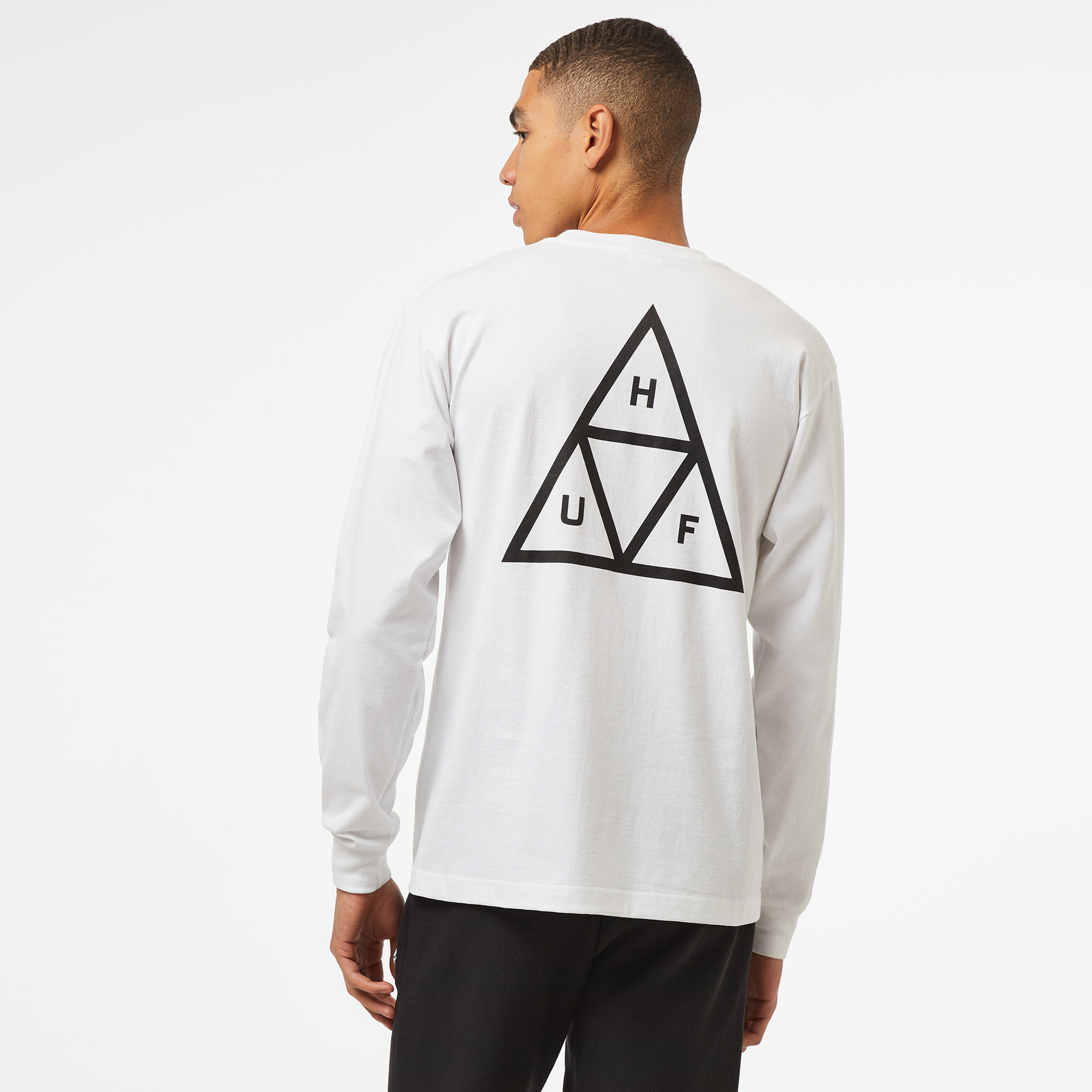 HUF Huf Set TT L/S Erkek Beyaz Sweatshirt