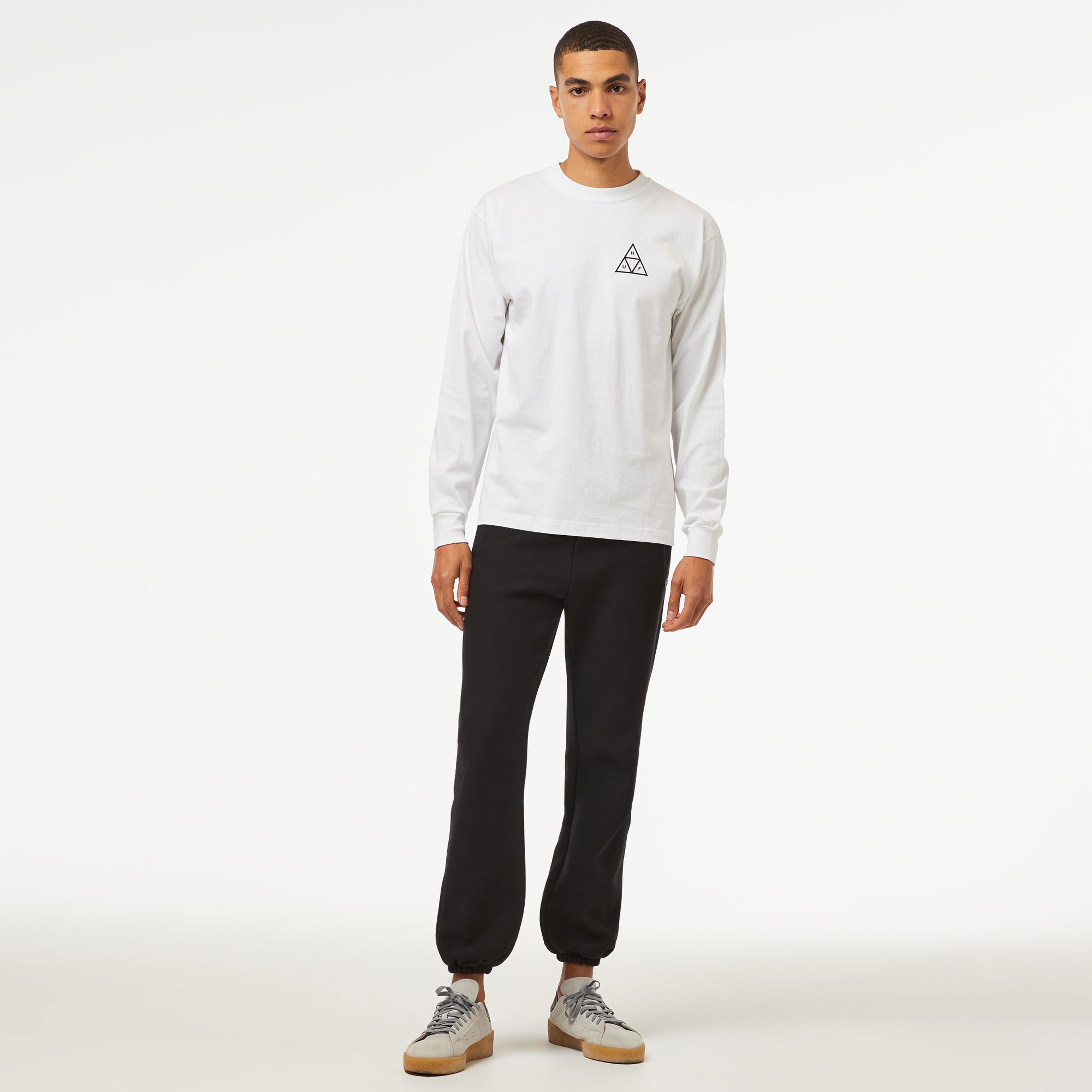 HUF Huf Set TT L/S Erkek Beyaz Sweatshirt