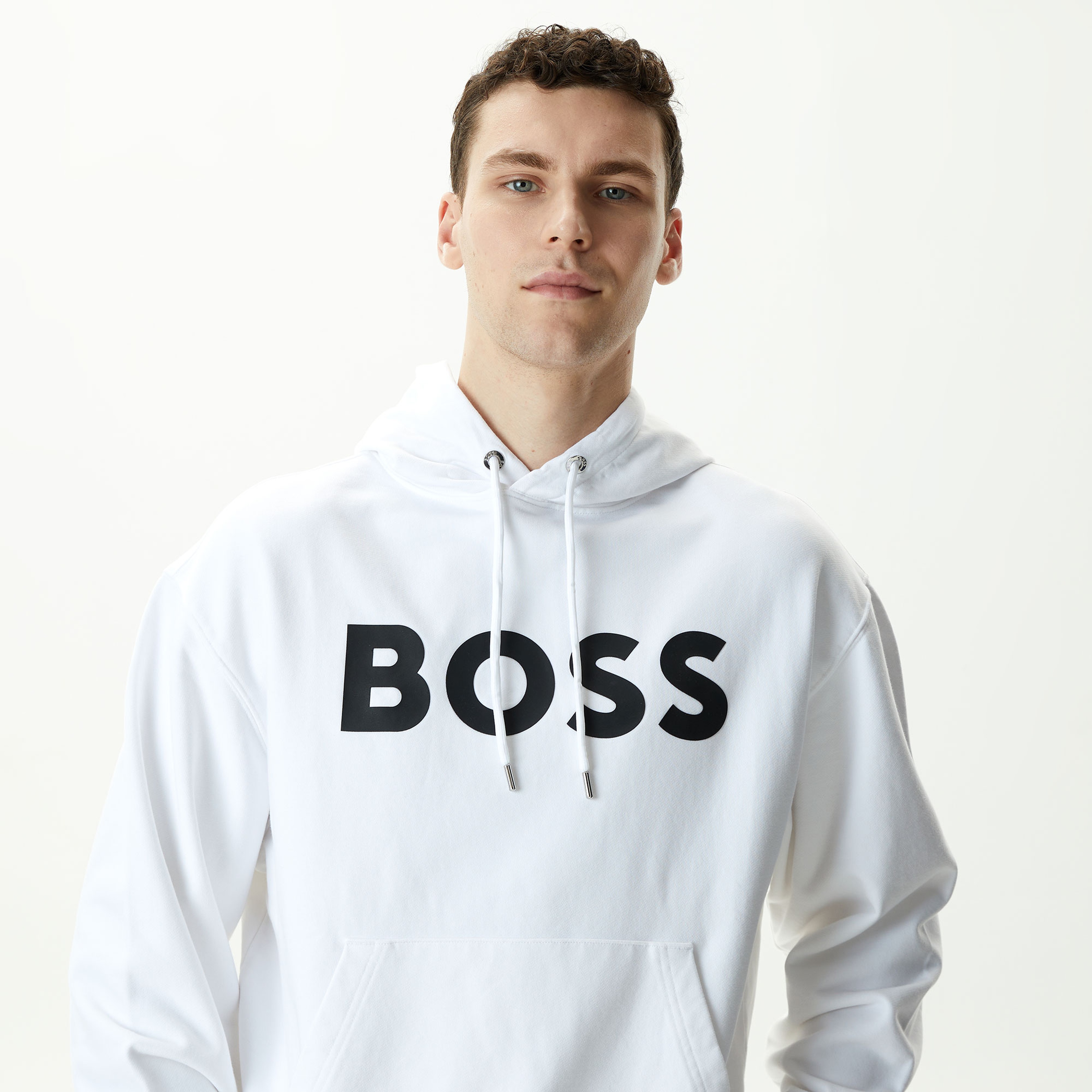 Boss Sullivan 16 Erkek Beyaz Sweatshirt