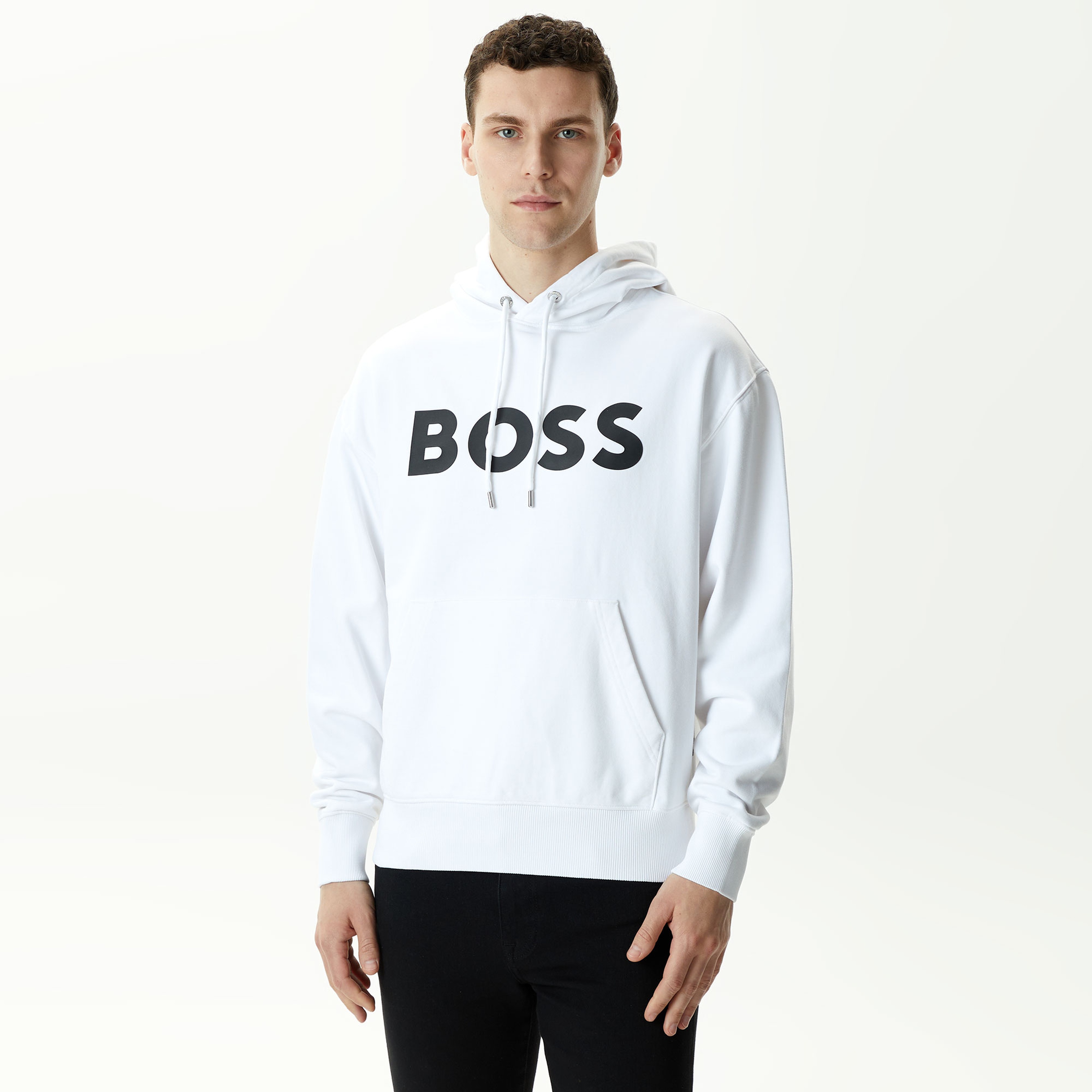 Boss Sullivan 16 Erkek Beyaz Sweatshirt