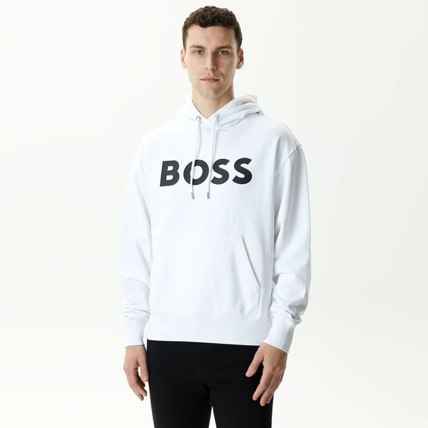 Boss Sullivan 16 Erkek Beyaz Sweatshirt