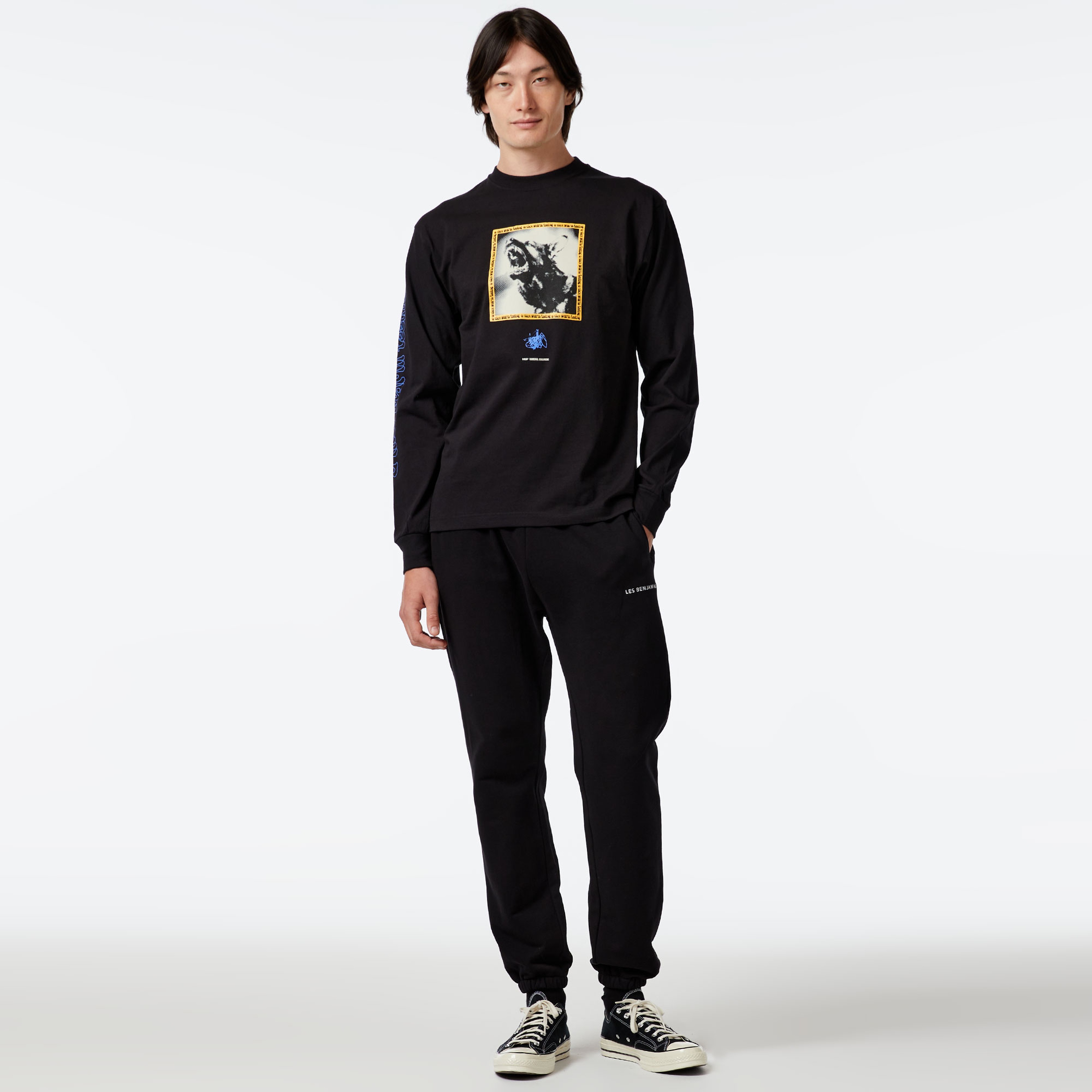 HUF Beware L/S Erkek Siyah Sweatshirt