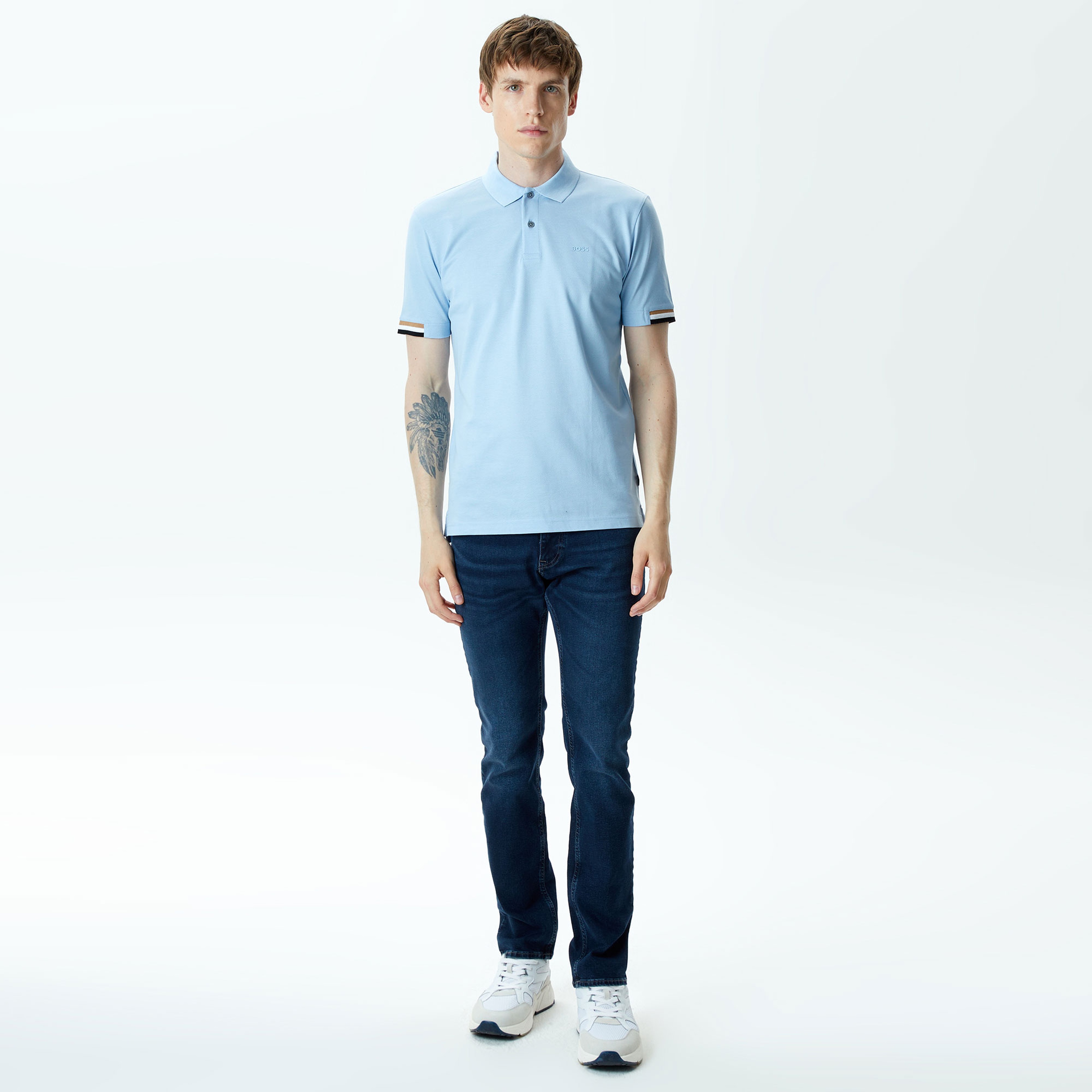 Boss Parlay 147 Erkek Mavi Polo