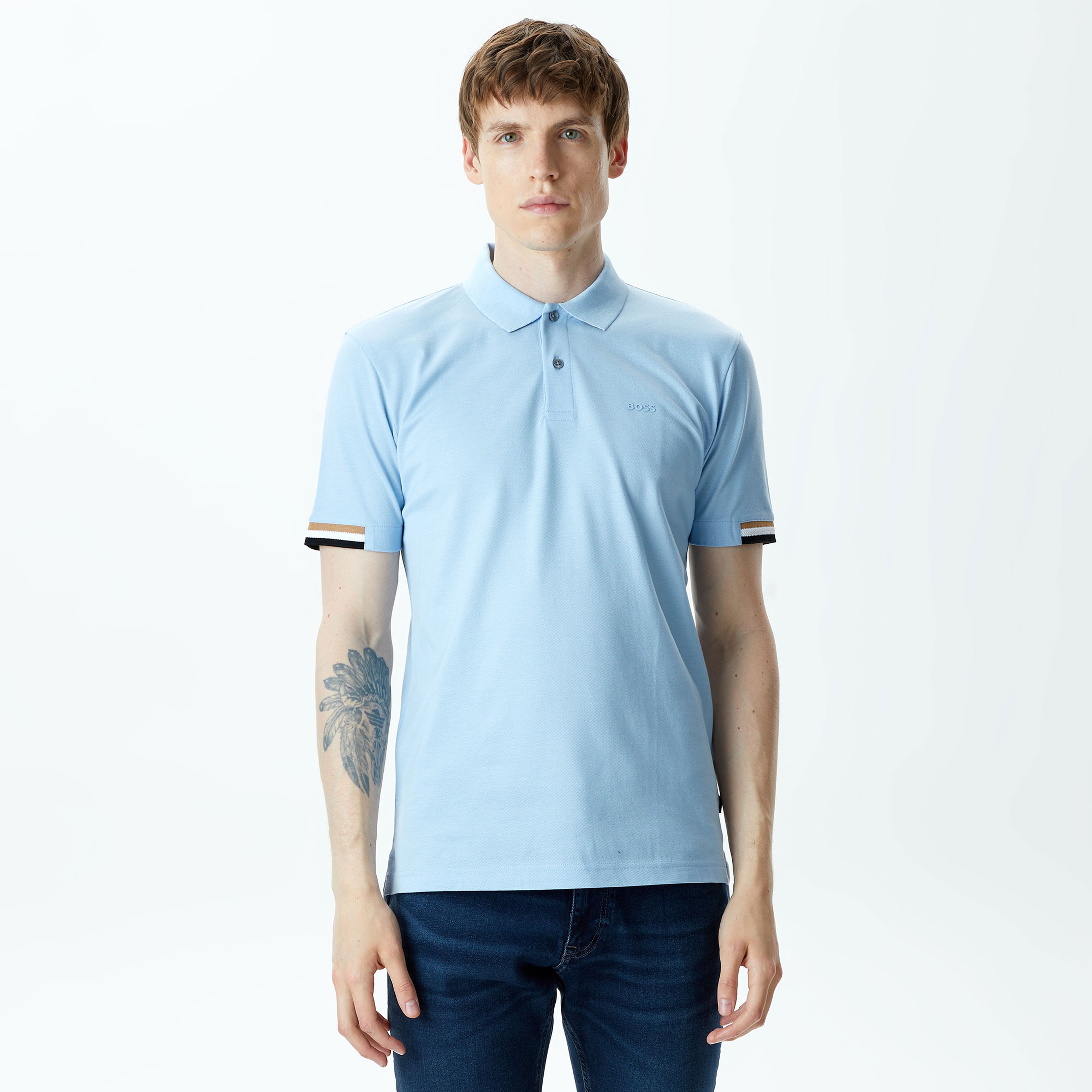 Boss Parlay 147 Erkek Mavi Polo