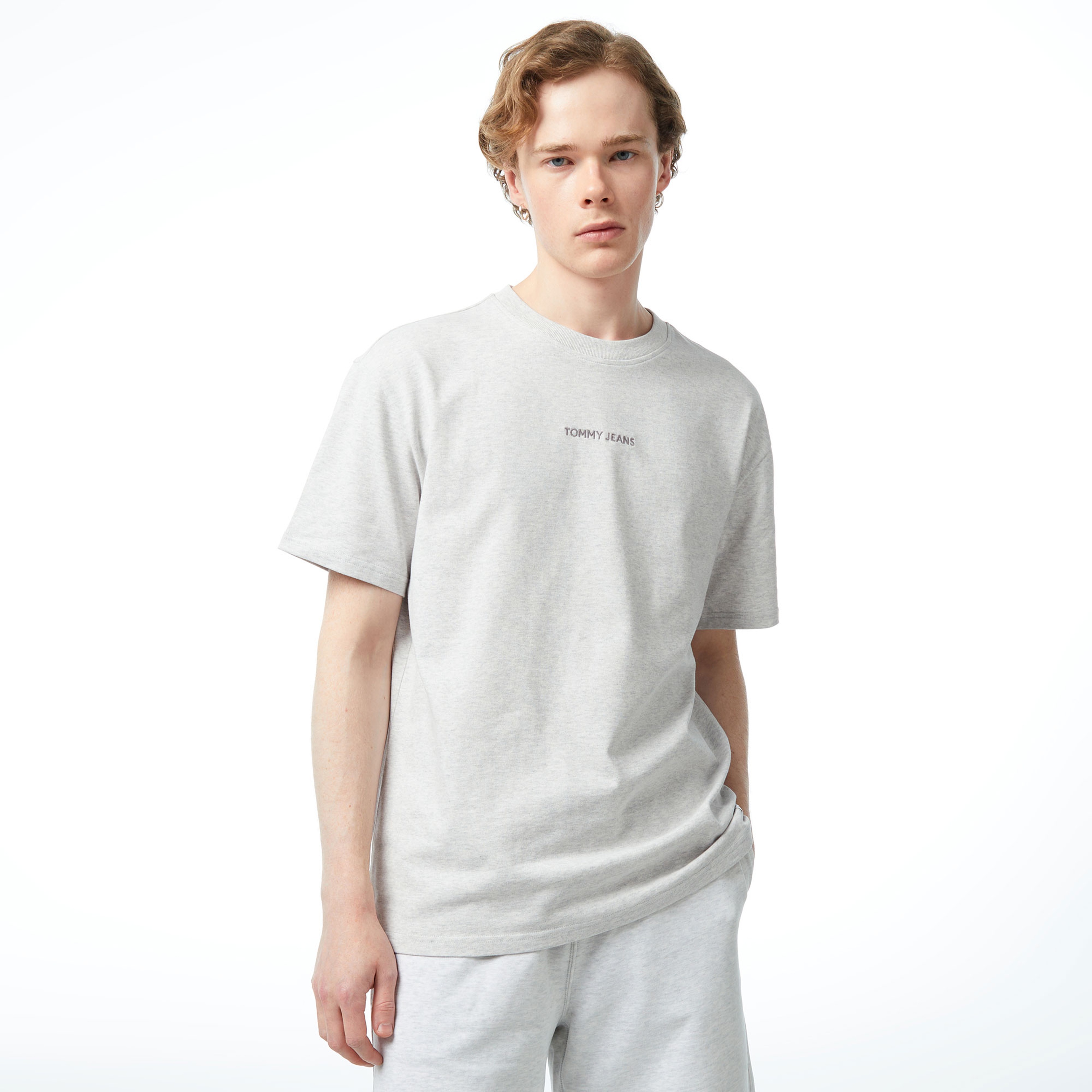Tommy Jeans New Classics Erkek Gri T-Shirt