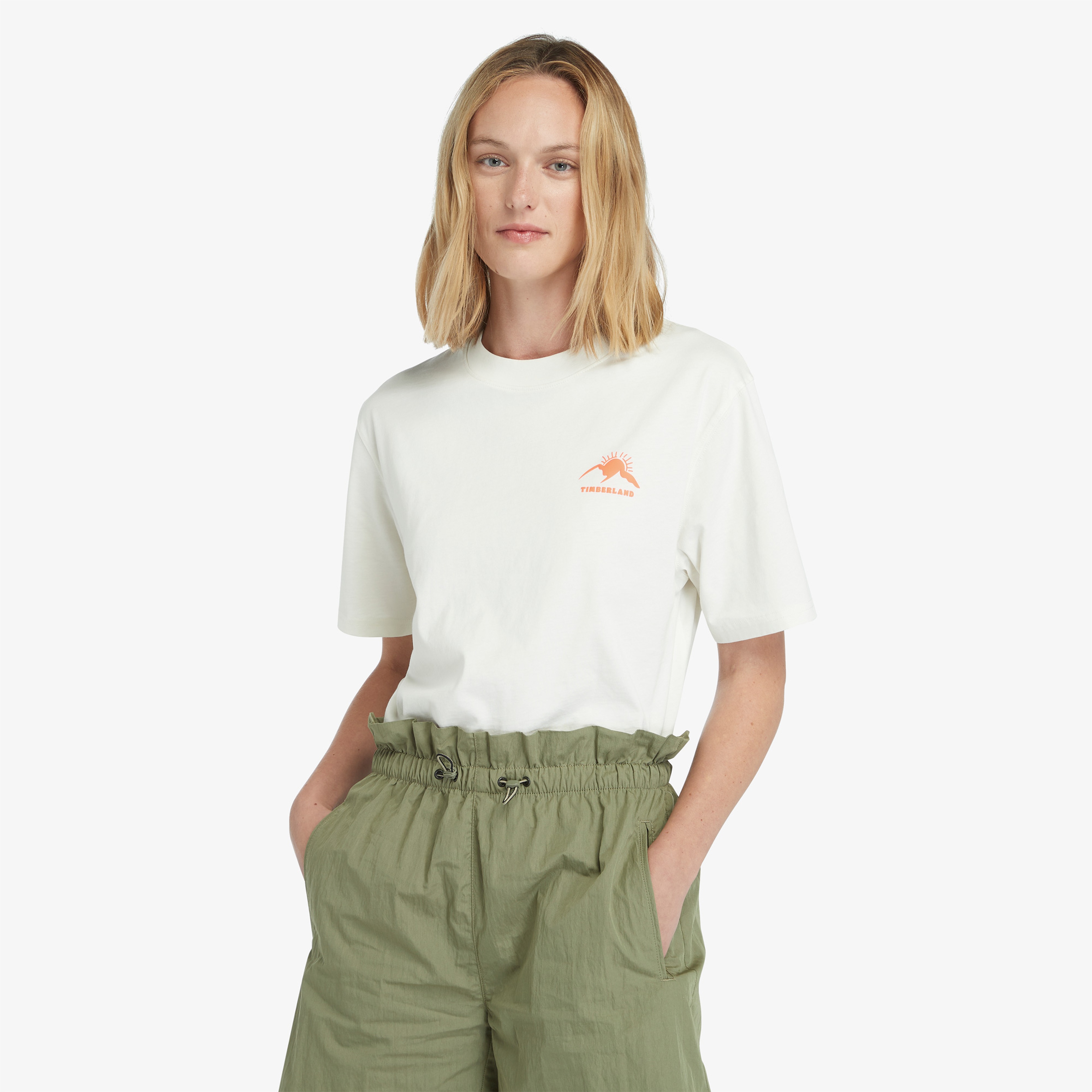 Timberland Hike Life Graphic Classic Kadın Beyaz T-Shirt