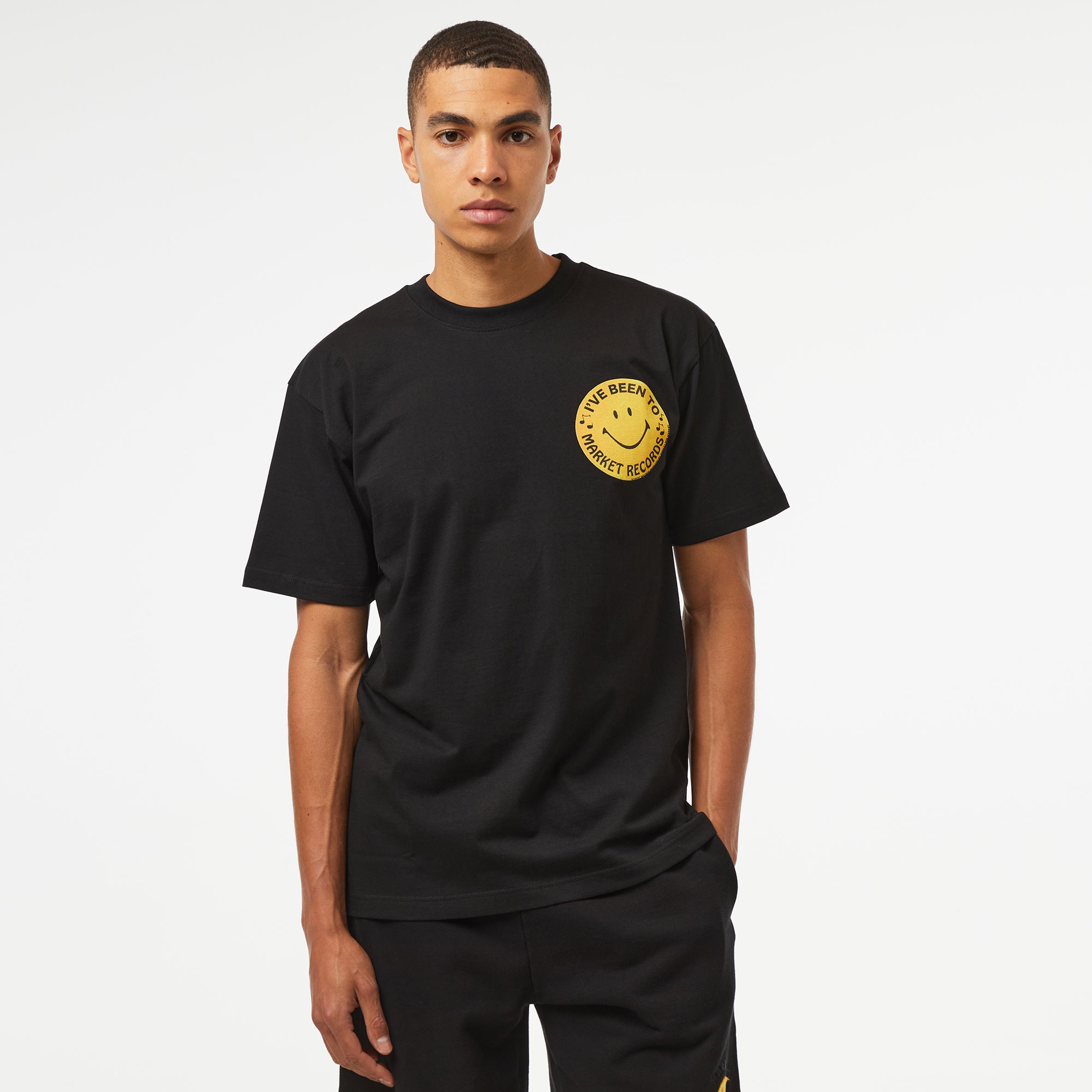 Market Smiley Afterhours Erkek Siyah T-Shirt
