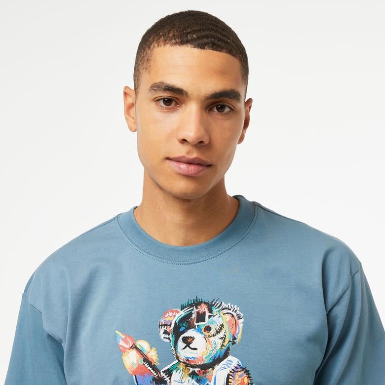 Market Art Market Bear Erkek Beyaz T-Shirt