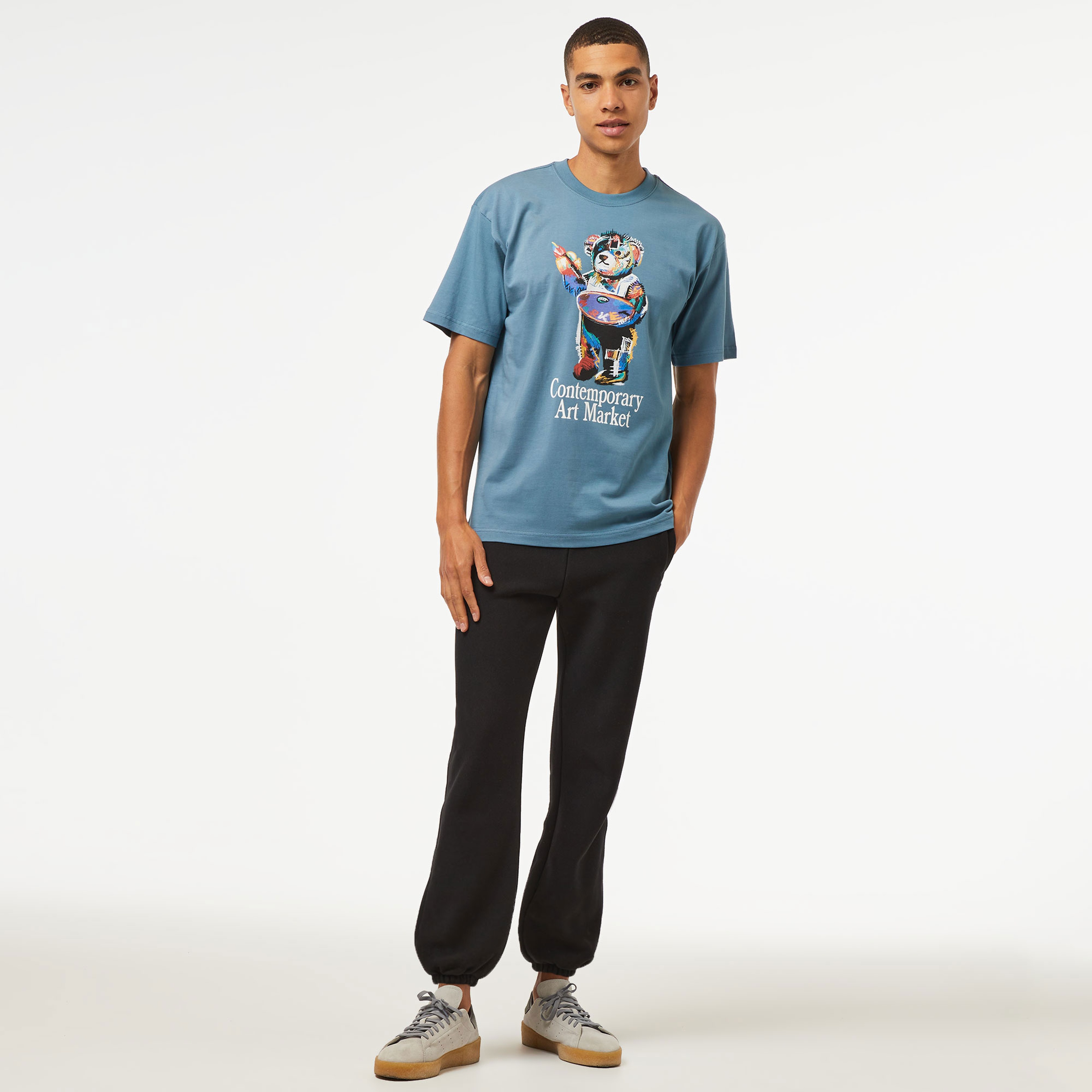 Market Art Market Bear Erkek Beyaz T-Shirt