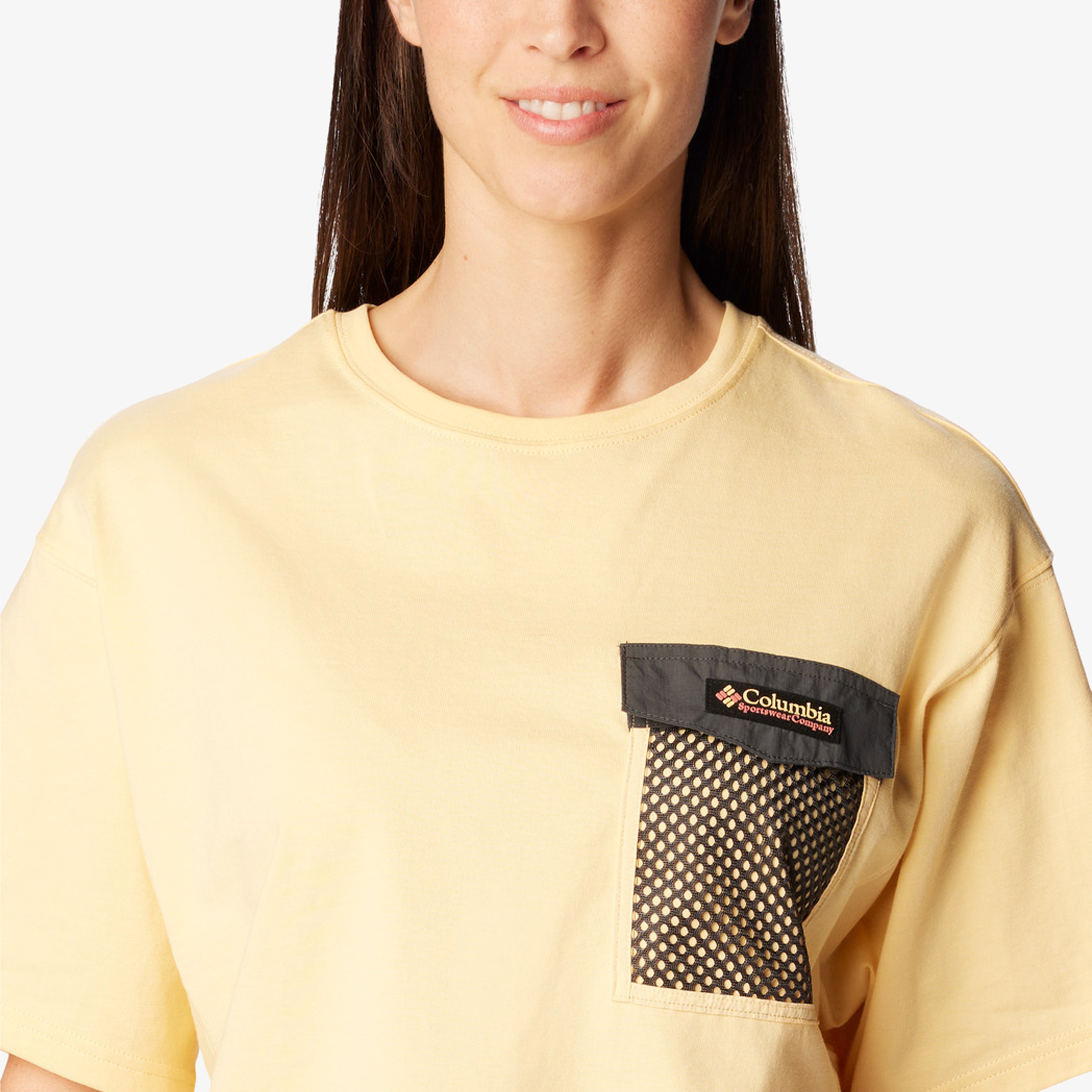 Columbia Painted Peak Knit Cropped Top Kadın Sarı T-Shirt