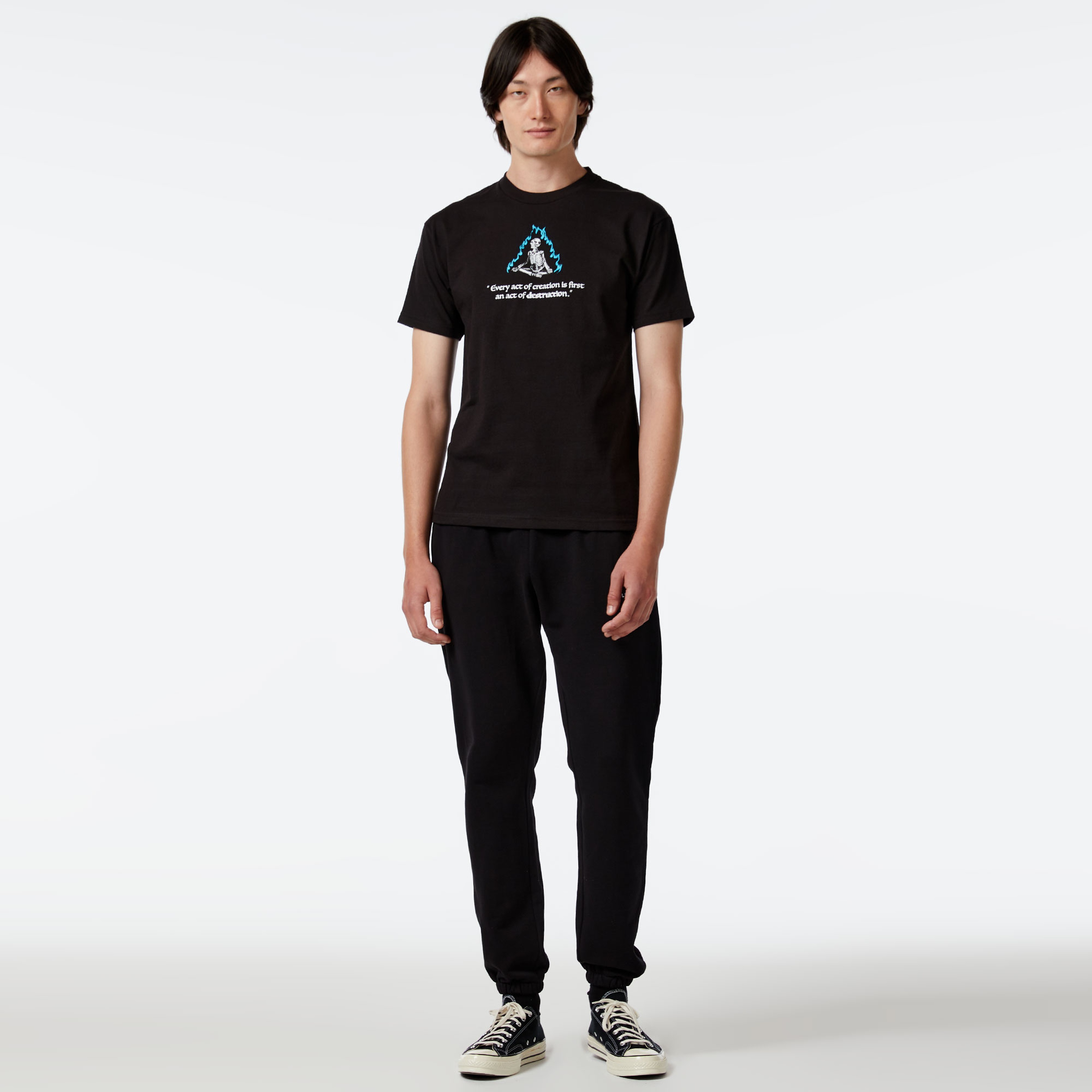 The Hundreds Flame Wildfire Erkek Siyah T-Shirt