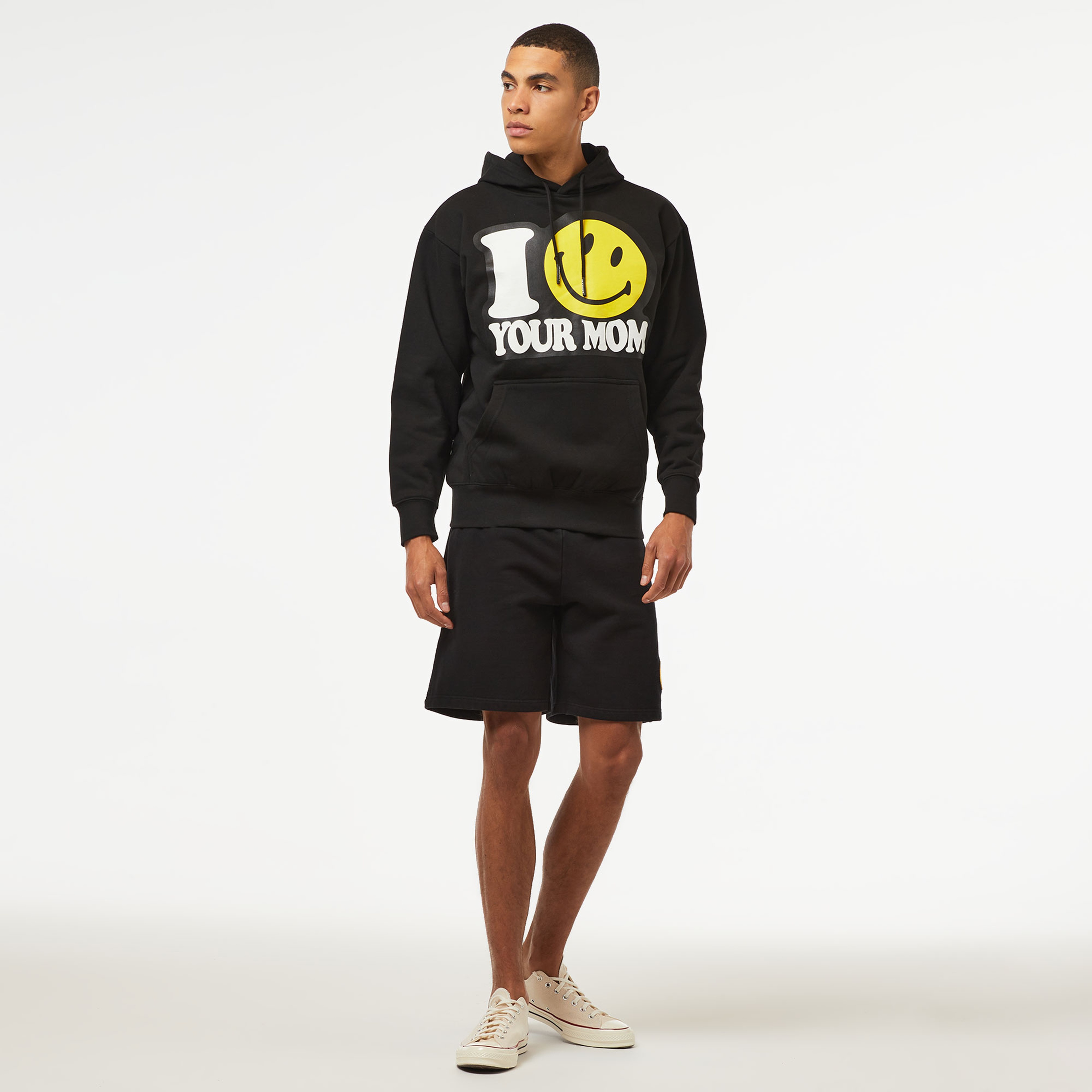 Market Smiley Your Mom Erkek Siyah Sweatshirt