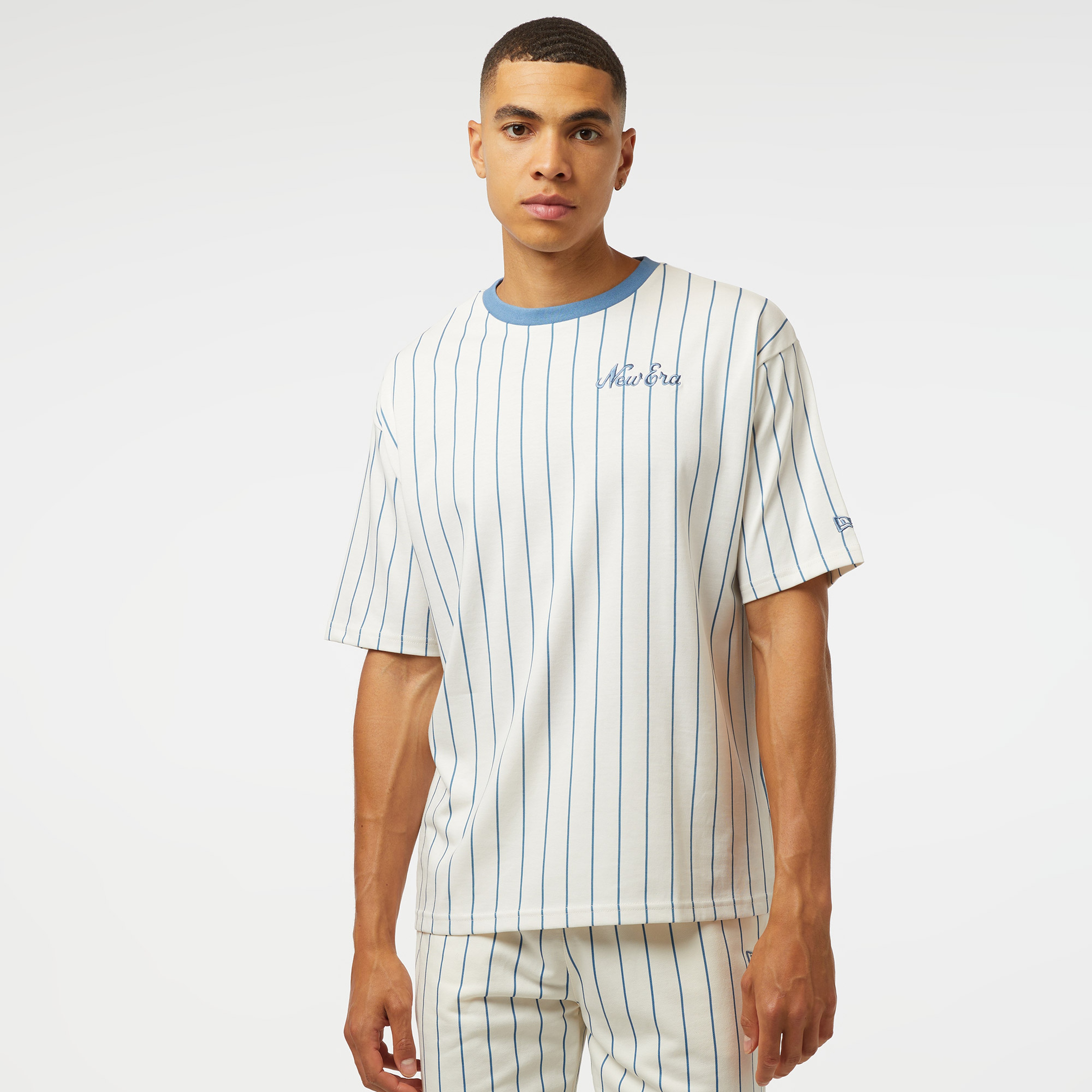 New Era Ne Pinstripe Os Erkek Beyaz Tshırt