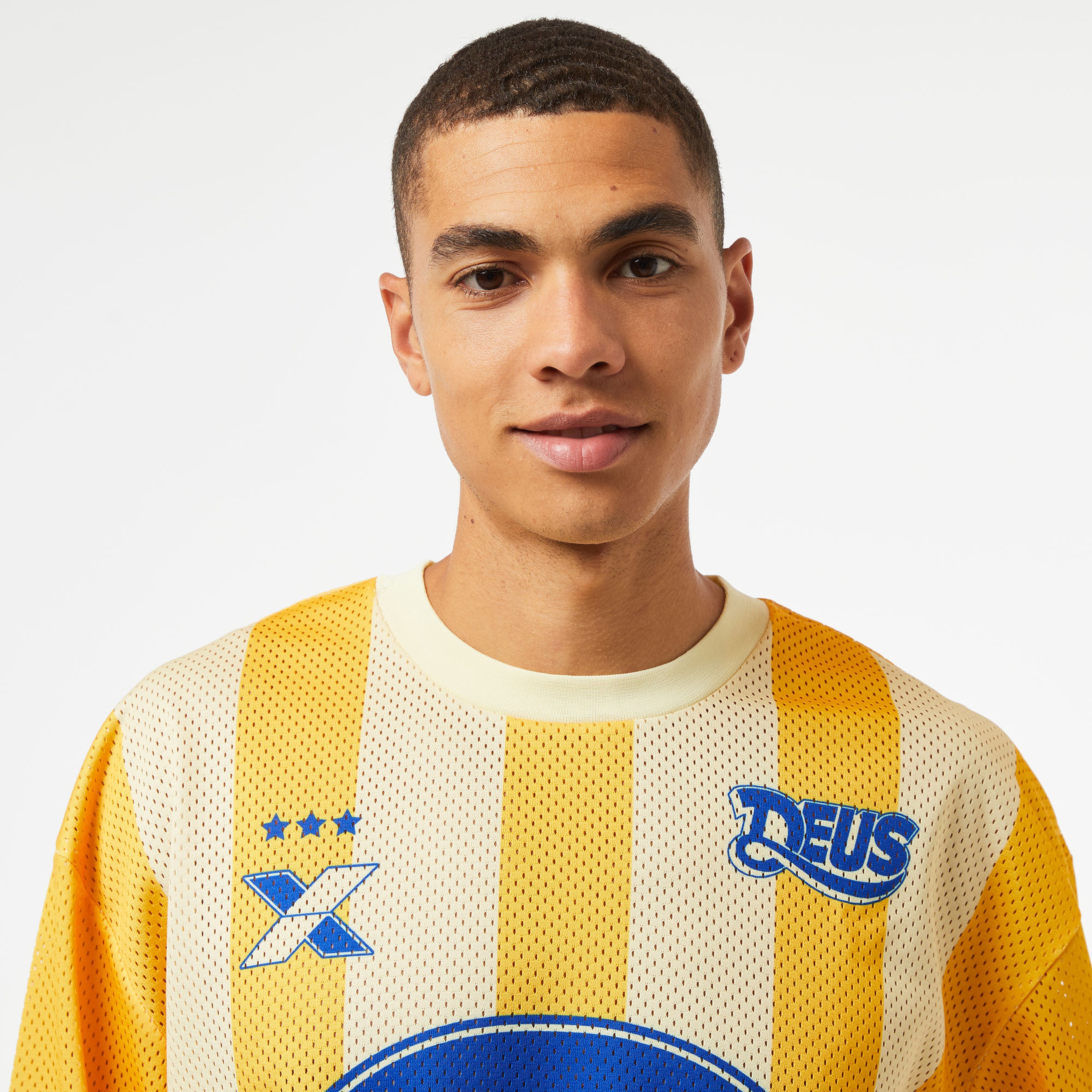 Deus Ex Machina Threepeat Moto Jersey Erkek Sarı T-Shirt