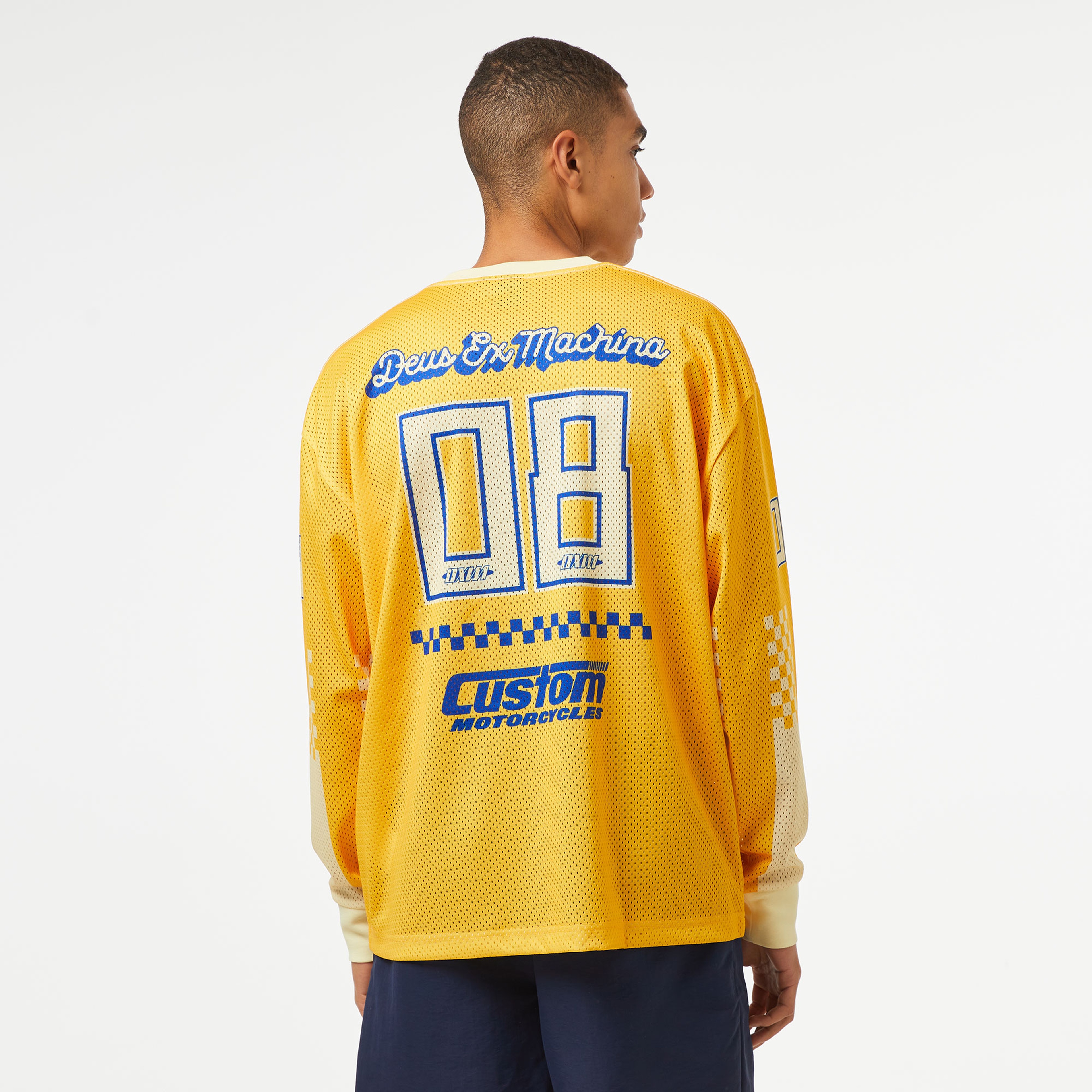 Deus Ex Machina Threepeat Moto Jersey Erkek Sarı T-Shirt