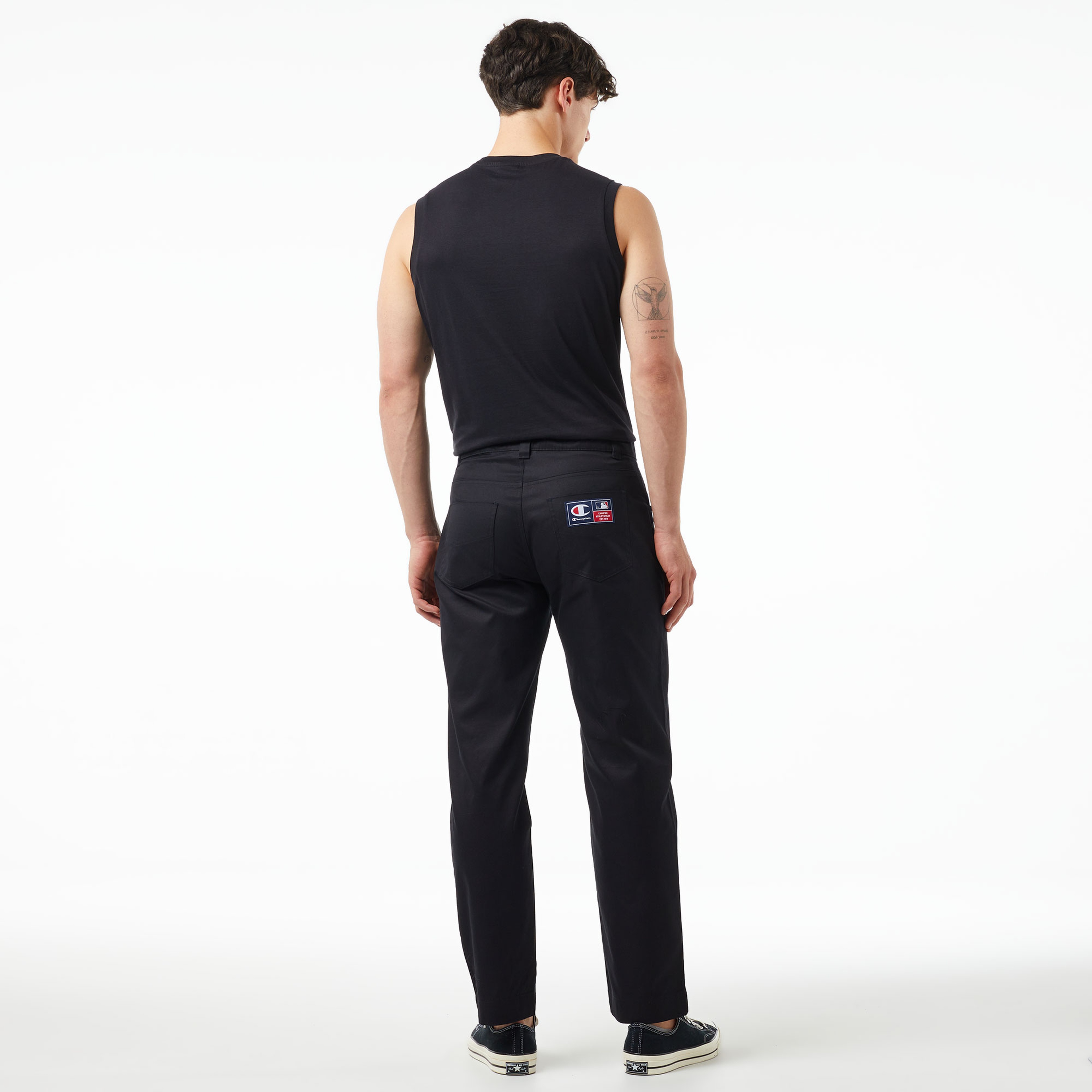 Champion Straight Hem Erkek Siyah Pantolon