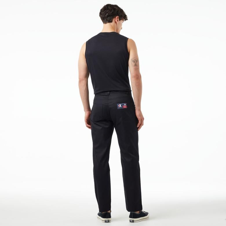 Champion Straight Hem Erkek Siyah Pantolon