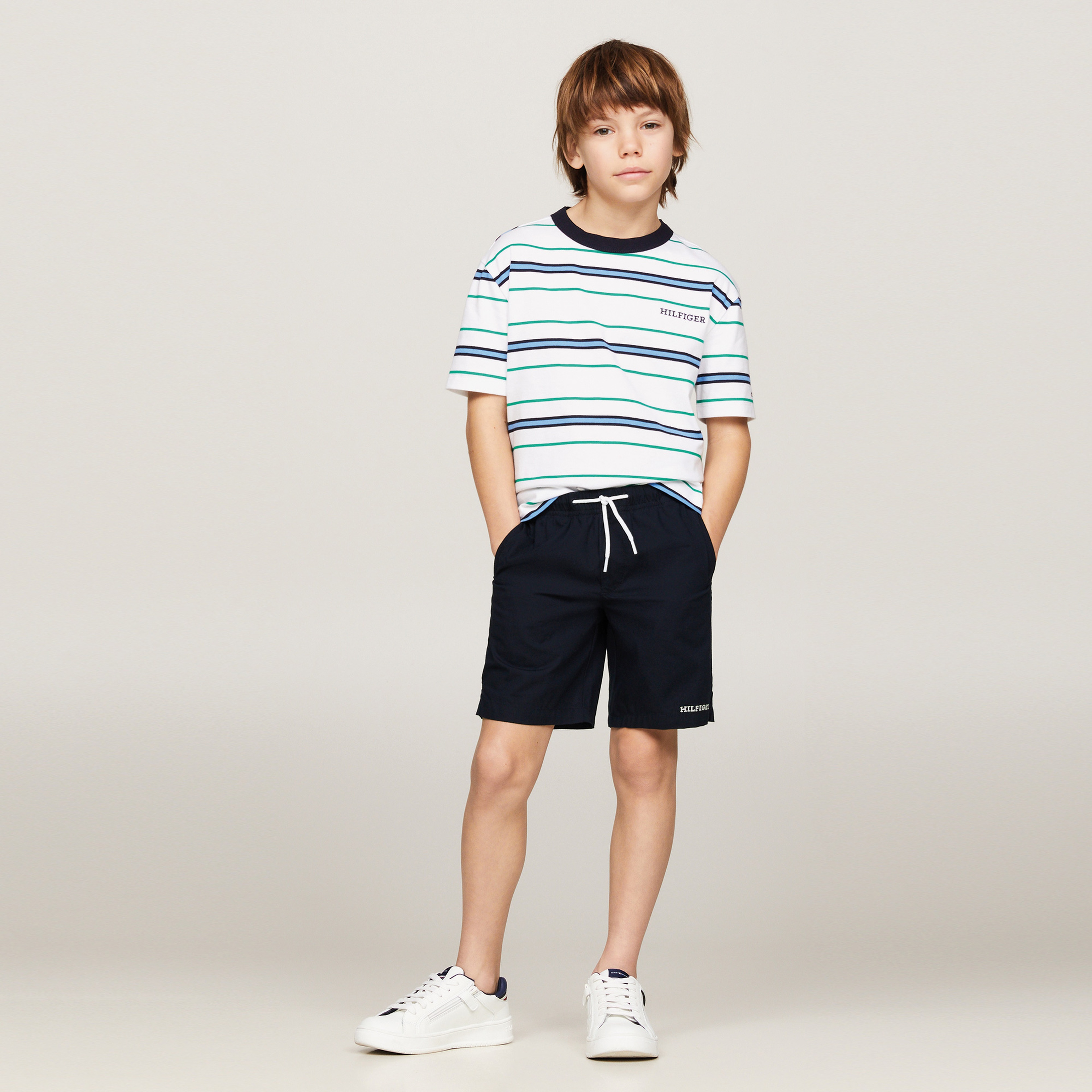 Tommy Hilfiger Pull On Monotype Erkek Çocuk Lacivert Şort
