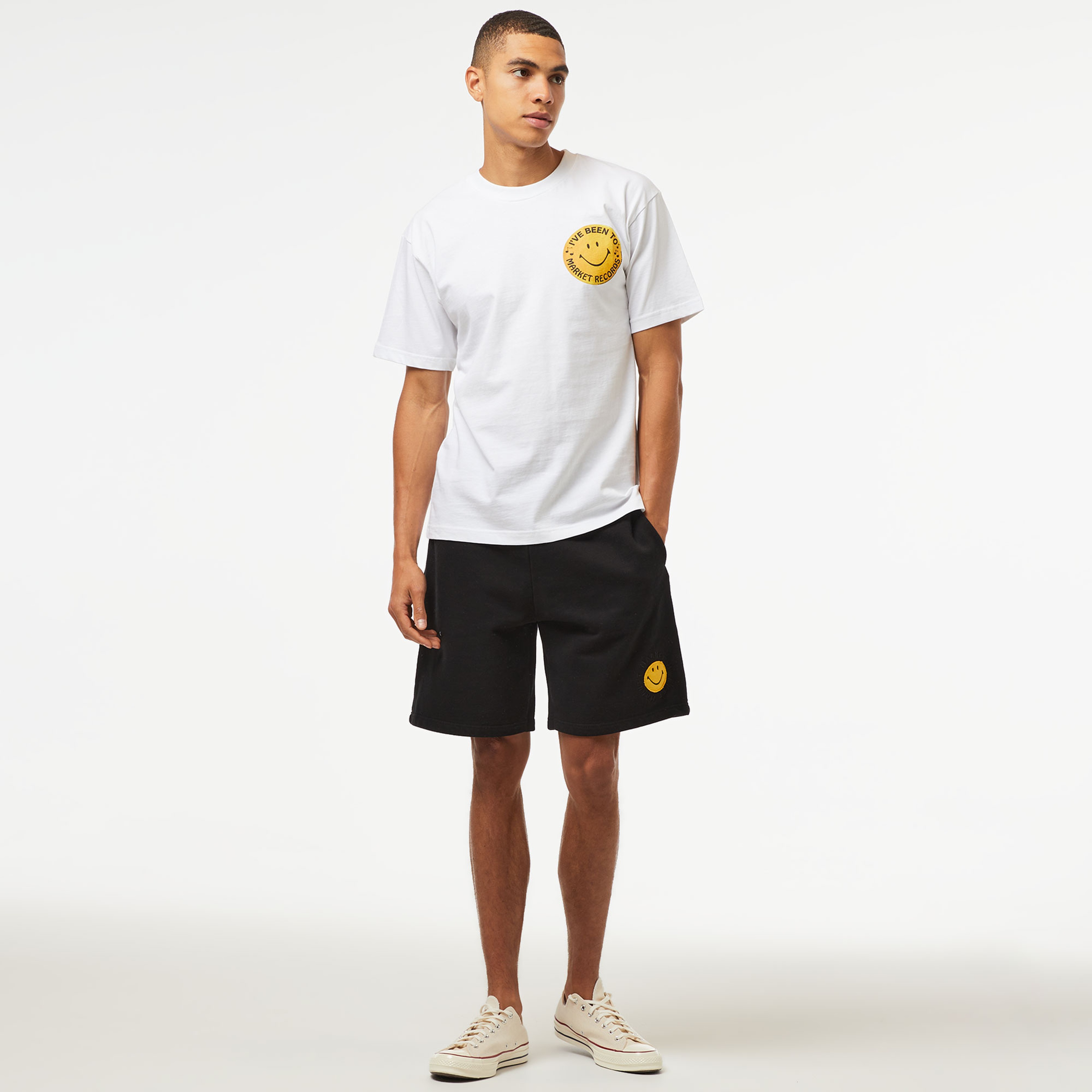 Market Smiley Afterhours Erkek Beyaz T-Shirt