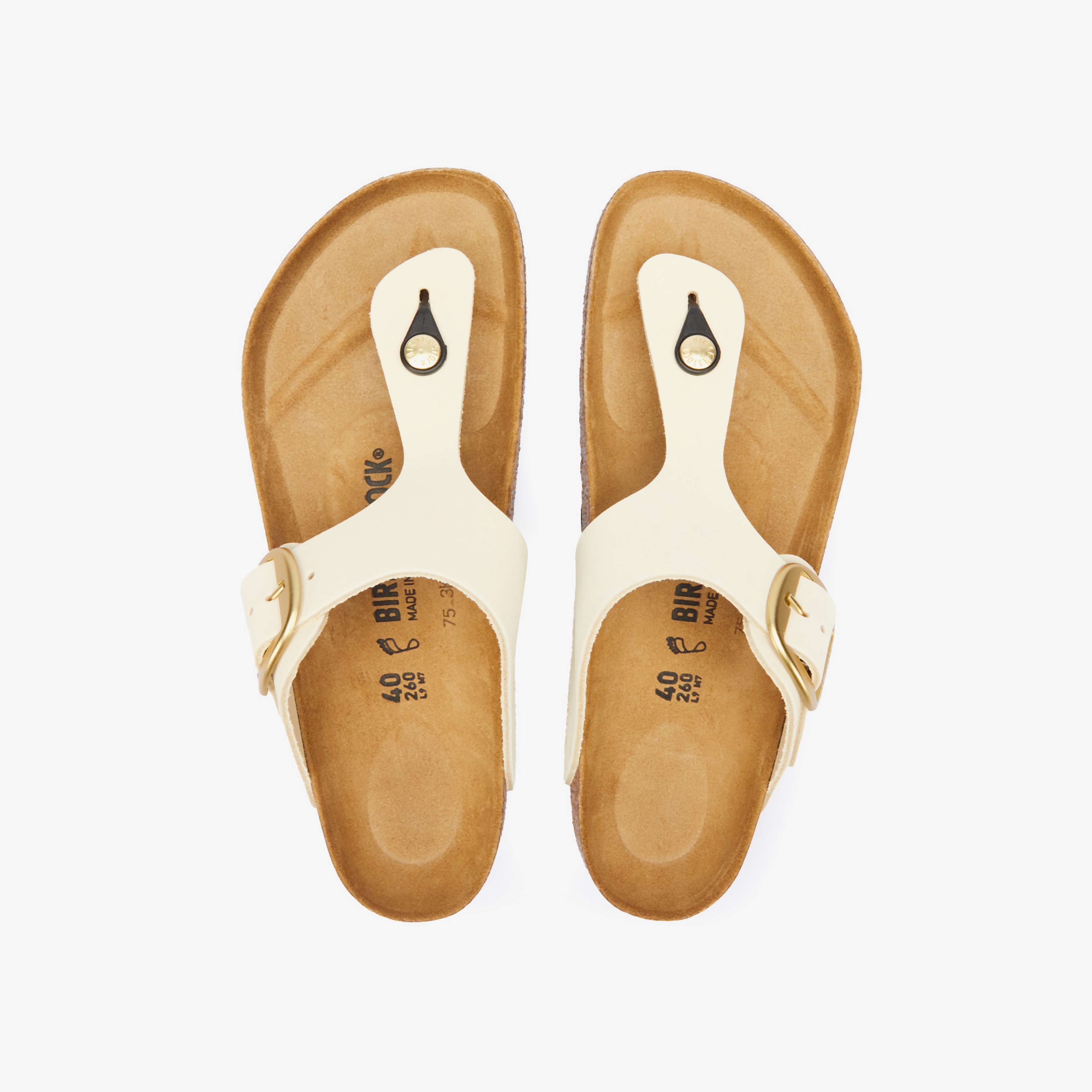 Birkenstock Gizeh Big Buckle Nu Kadın Krem Terlik