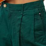 Tommy Hilfiger Cotton Linen Bermuda Kadın Yeşil Şort