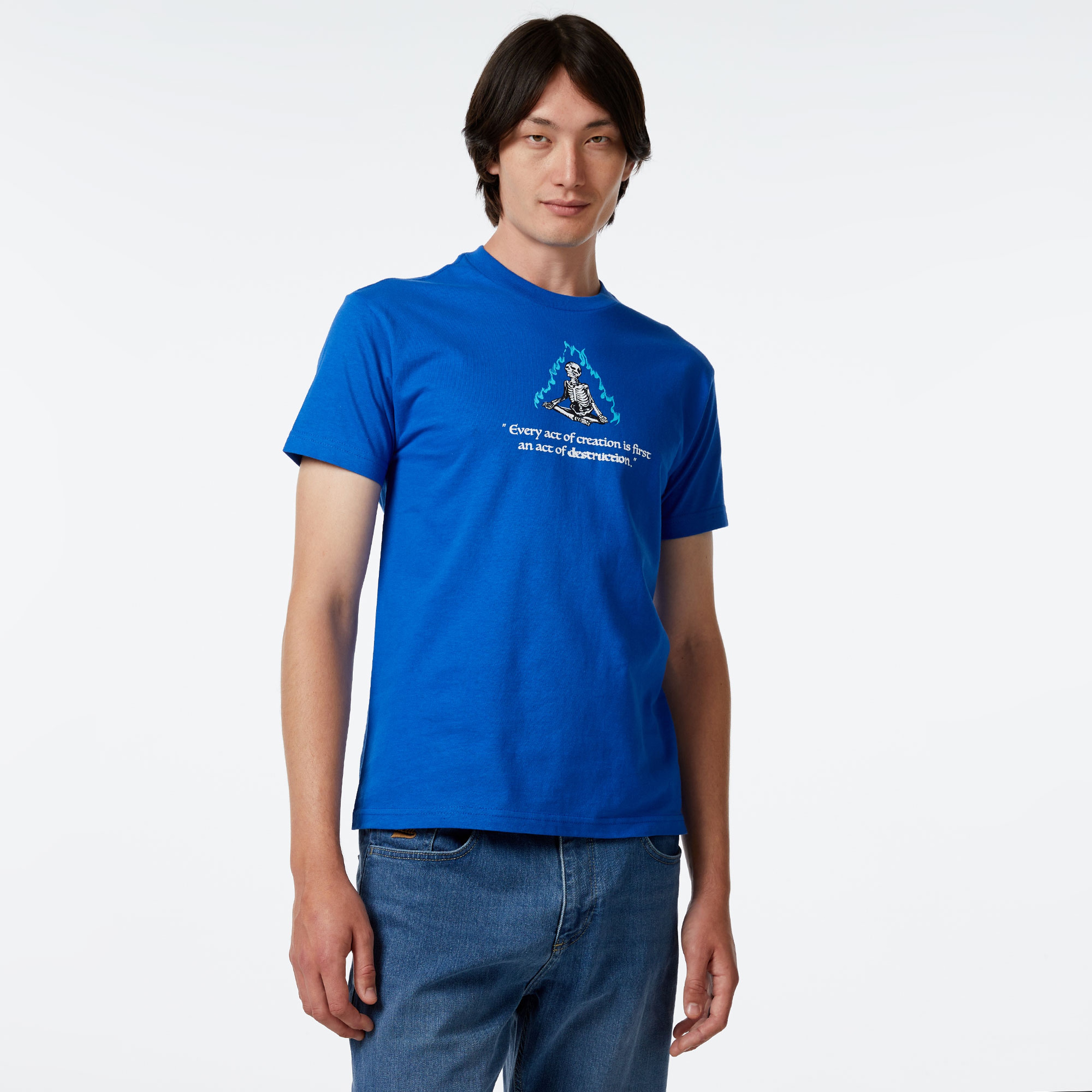 The Hundreds Flame Wildfire Erkek Mavi T-Shirt