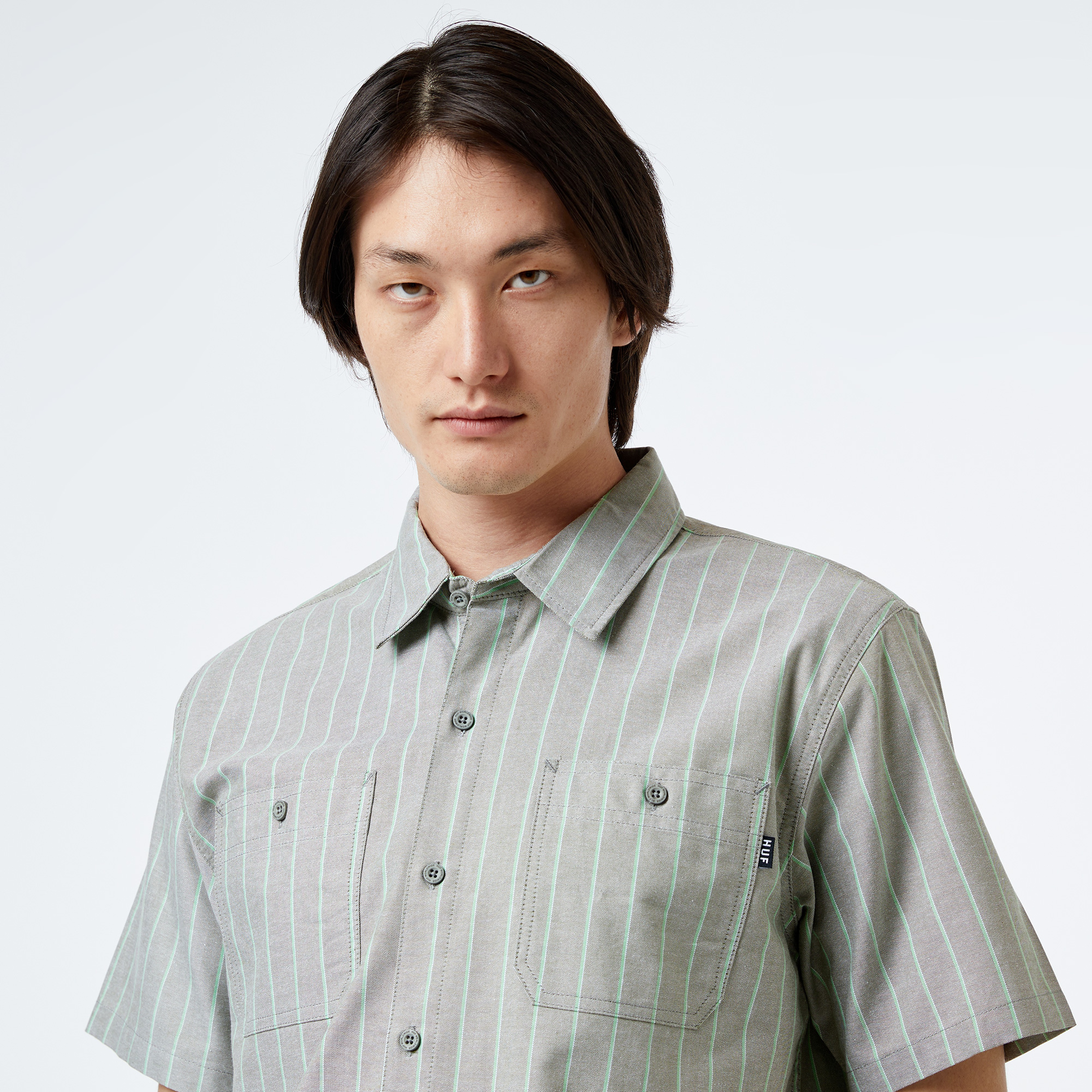 HUF Parker S/S Work Erkek Yeşil Gömlek