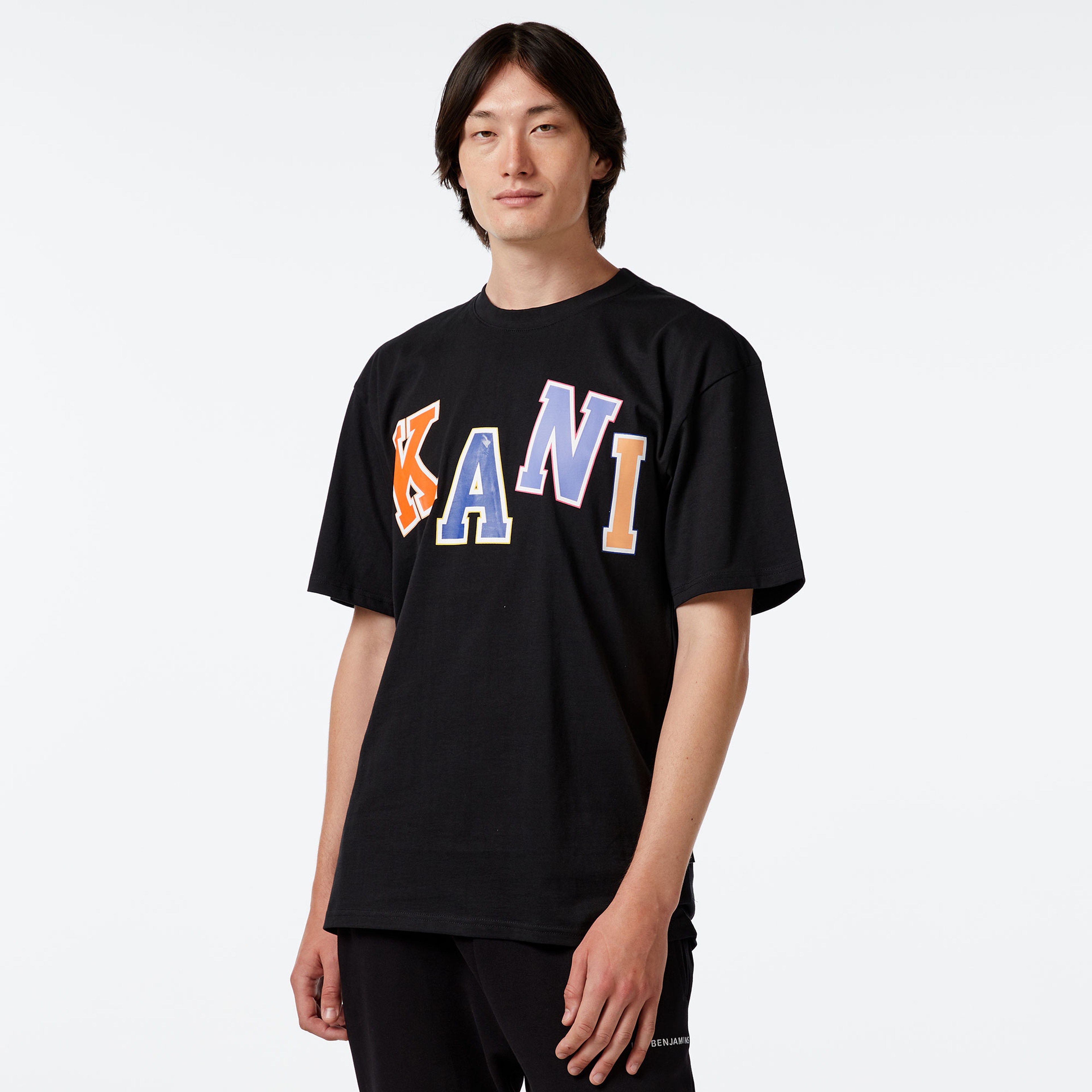 Karl Kani Woven Sign. Multicolor Logo Erkek Siyah T-Shirt