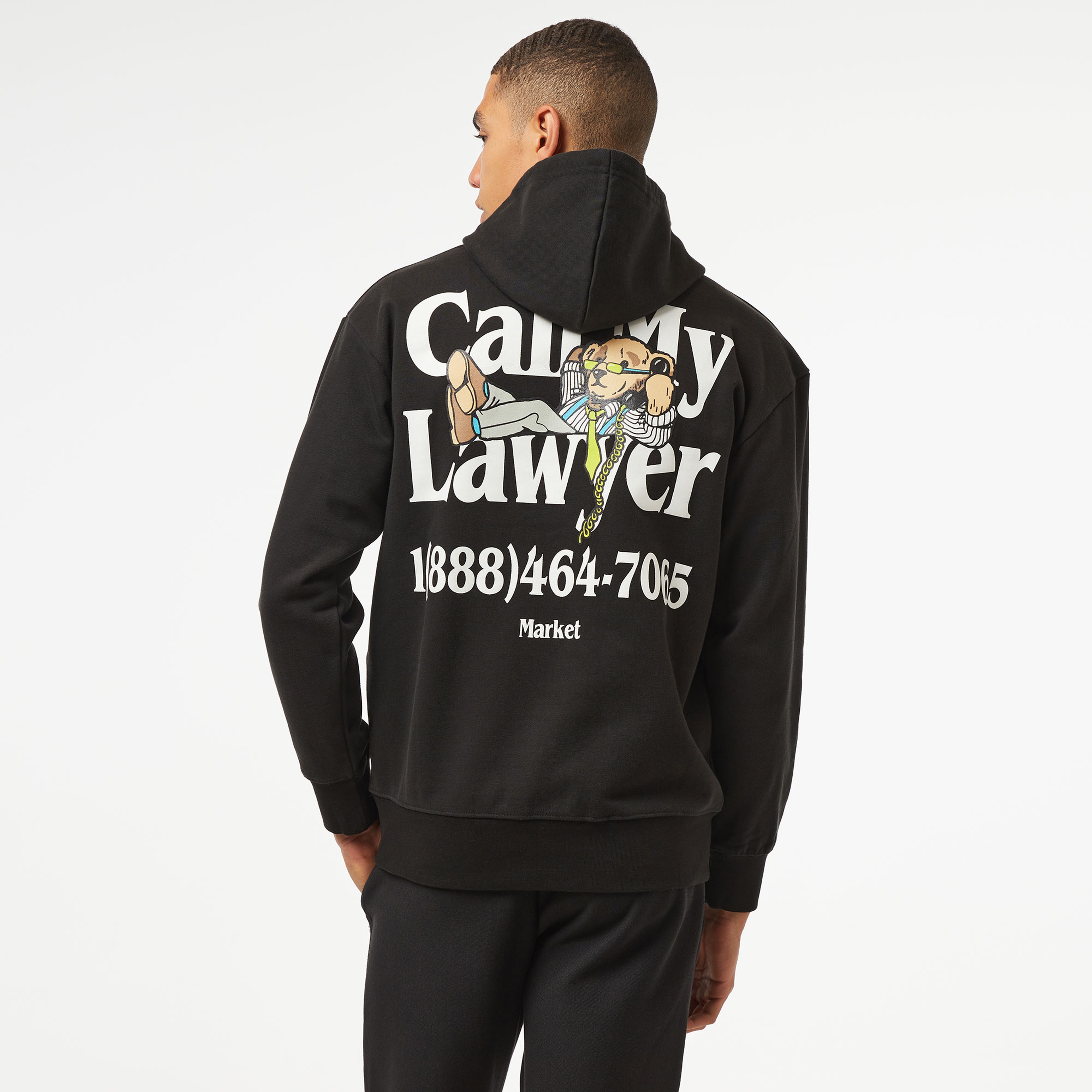 Market Better Call Bear Erkek Siyah Sweatshirt