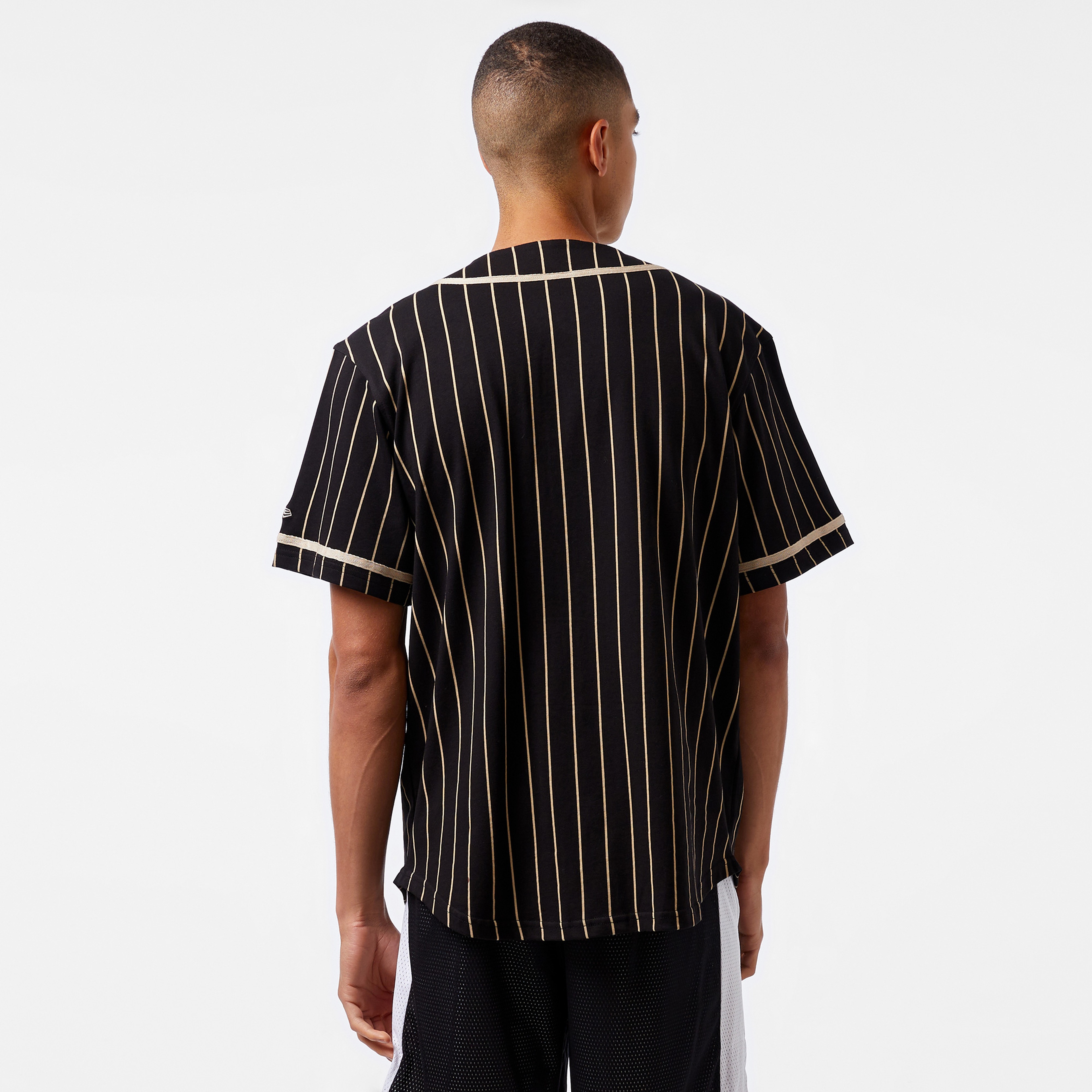 New Era Ne Pinstripe Jersey Erkek Siyah T-Shirt